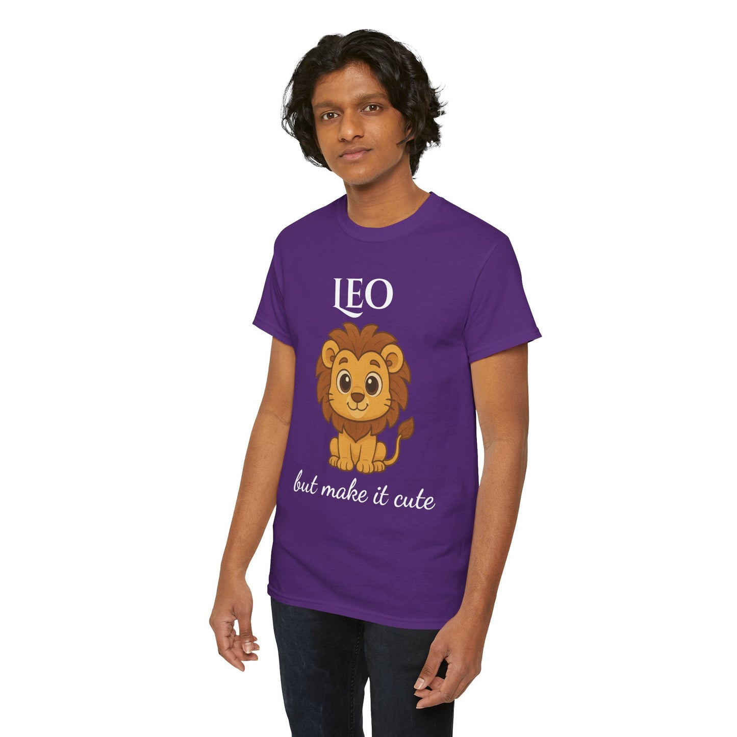 Leo but Make It Cute – Adorable Zodiac T-Shirt | Astrology Graphic Tee with Cartoon Lion