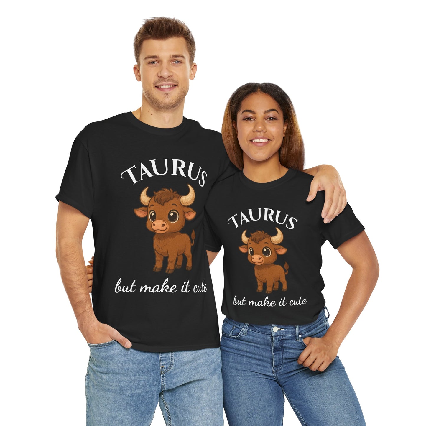 Taurus but Make It Cute β Adorable Taurus Zodiac T-Shirt | Astrology Graphic Tee with Cartoon Bull π