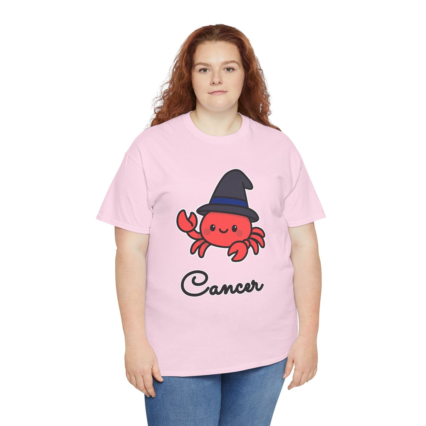 Cancer Astrology T-Shirt – Cute Cartoon Crab in Witch Hat Zodiac Graphic Tee