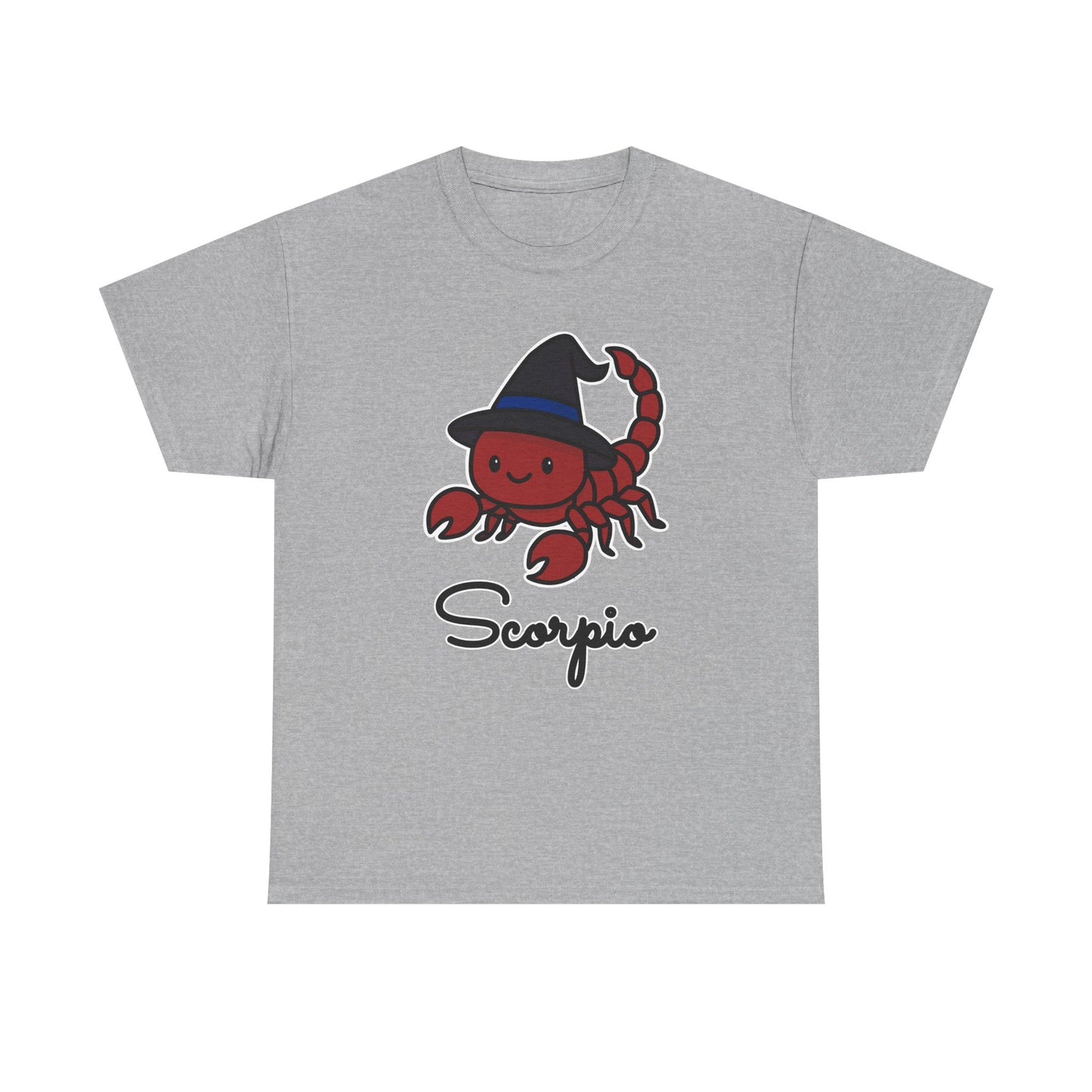 Scorpio Astrology T-Shirt – Cute Cartoon Scorpion with Witch's Hat Zodiac Graphic Tee