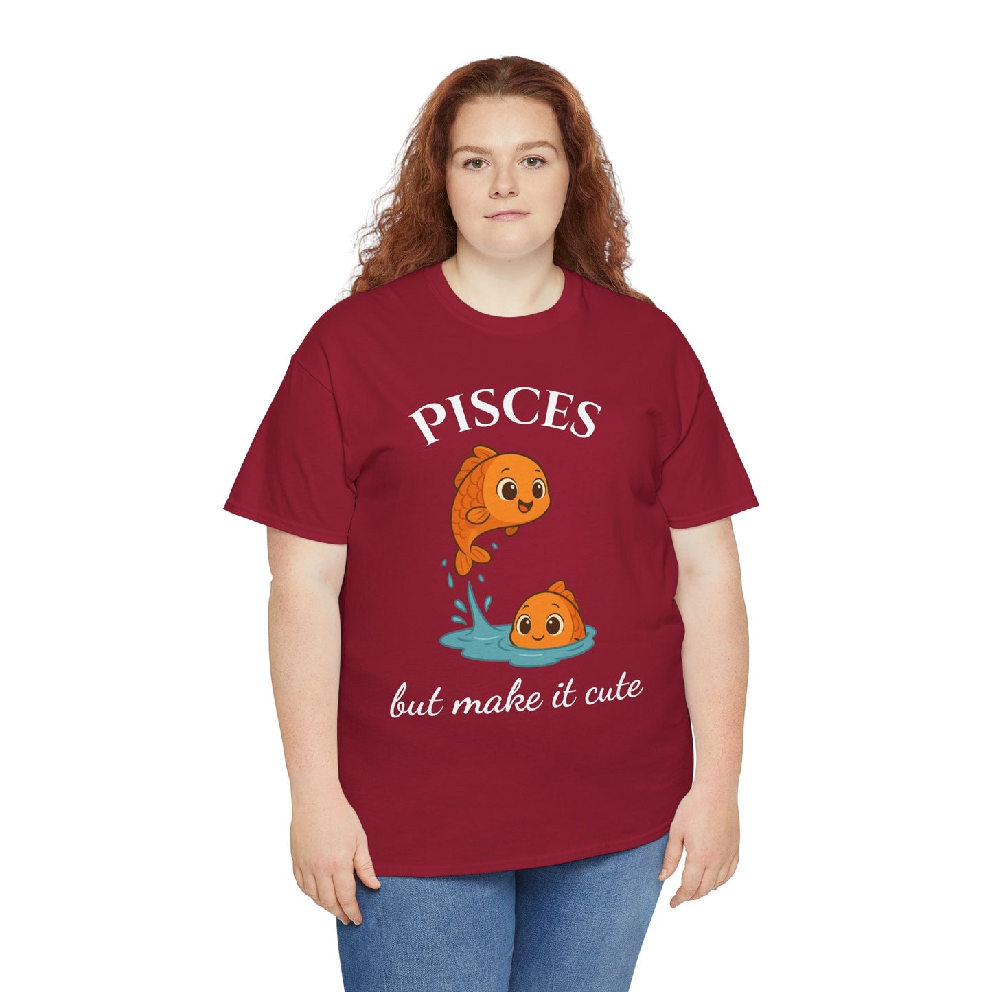 Pisces But Make It Cute - Adorable Zodiac T-Shirt | Astrology Graphic Tee with Cartoon Fish