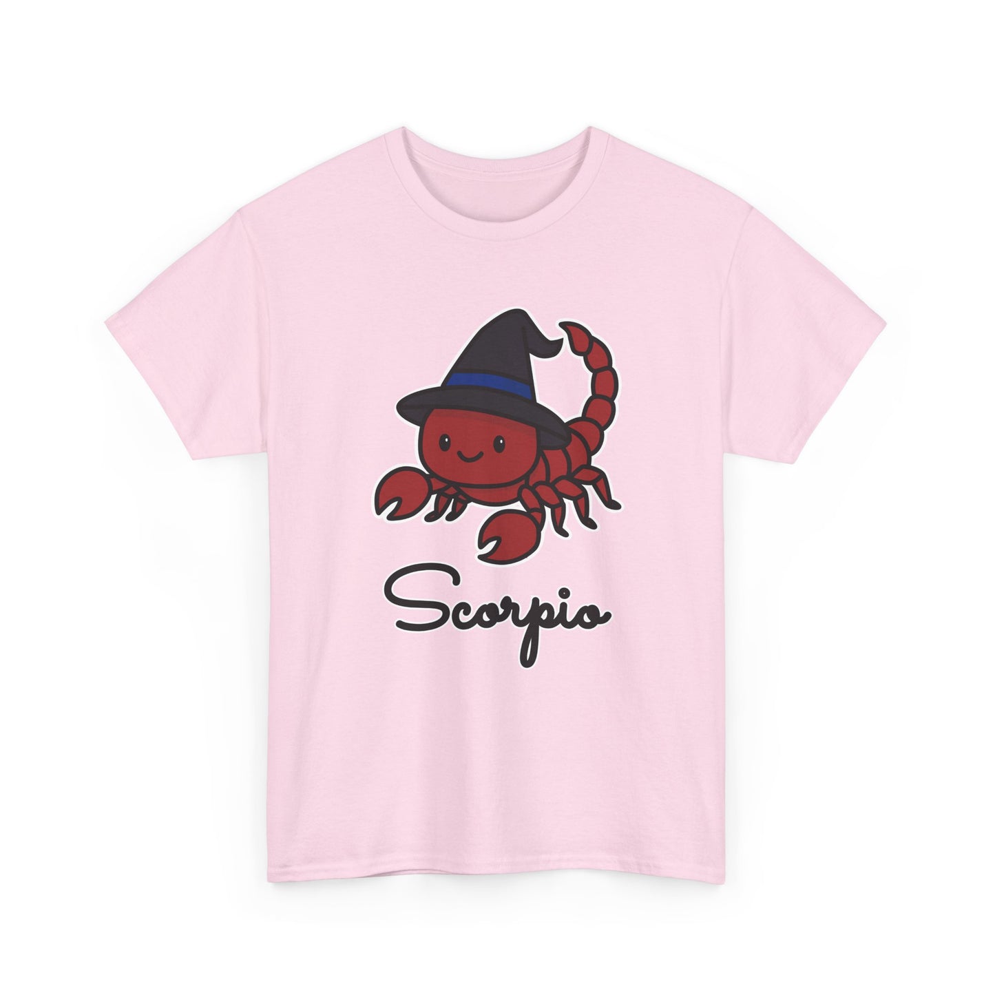 Scorpio Astrology T-Shirt – Cute Cartoon Scorpion with Witch's Hat Zodiac Graphic Tee