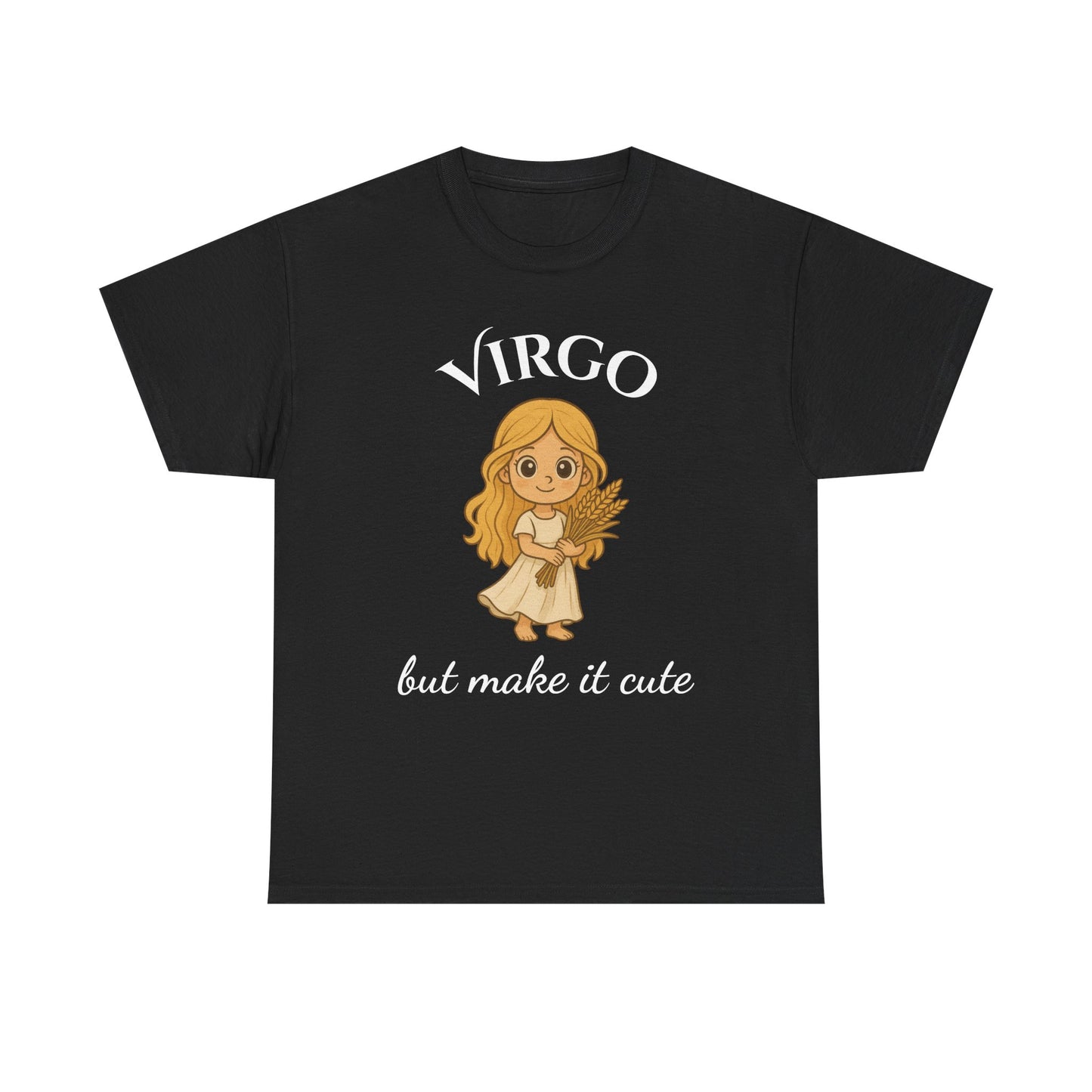 Virgo but make it cute - Adorable Zodiac T-Shirt | Astrology Graphic Tee with Cartoon Girl