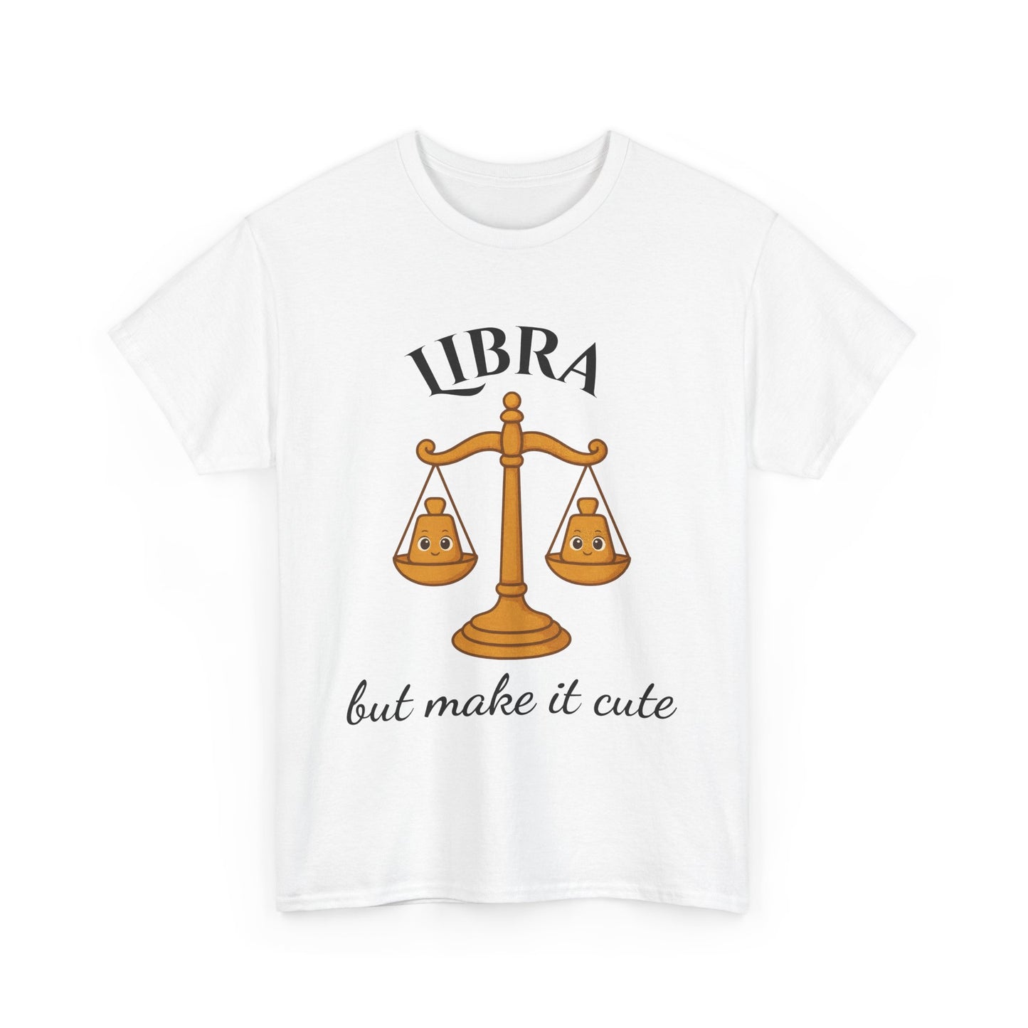 Libra But Make It Cute - Adorable Zodiac T-Shirt | Astrology Graphic Tee with Cartoon Balance