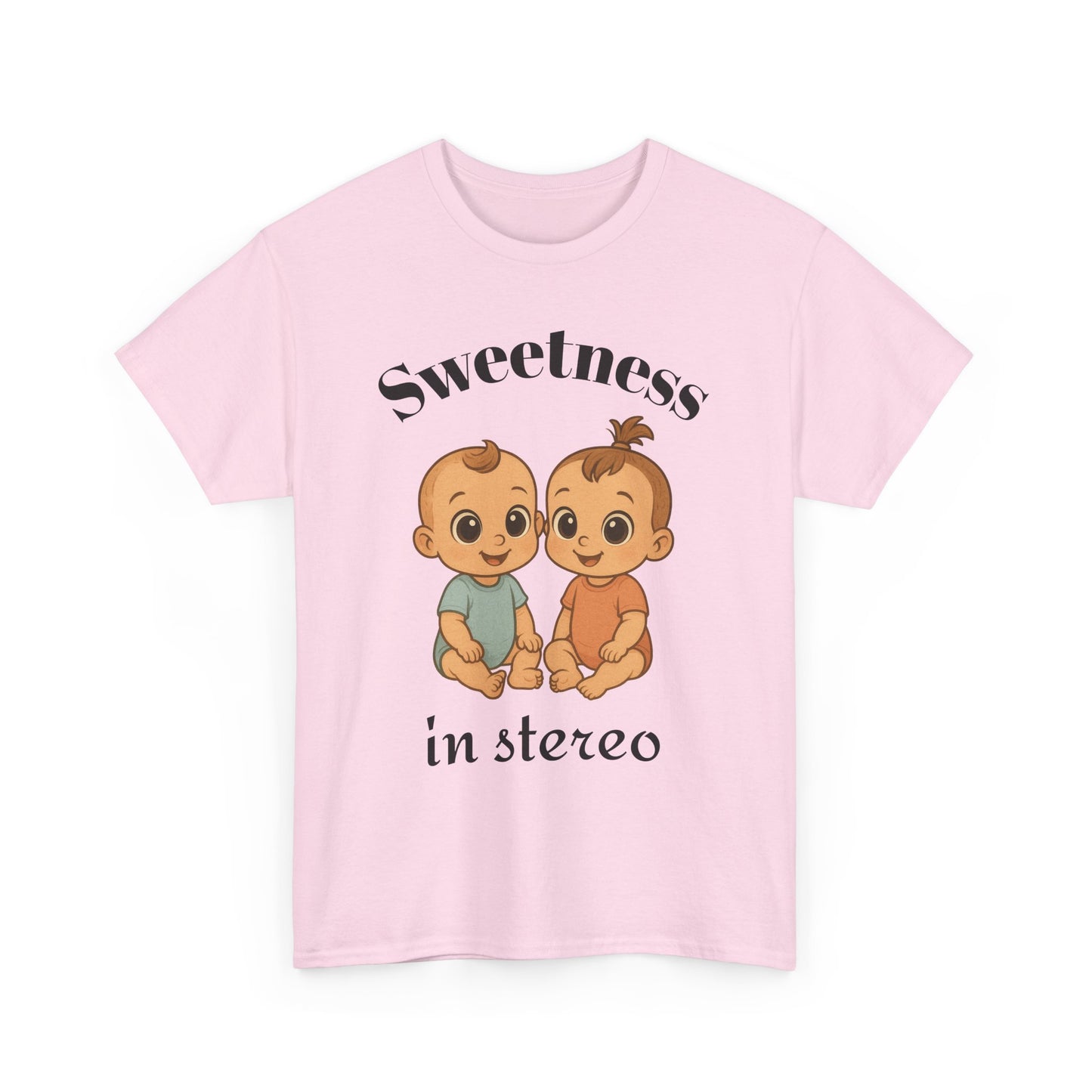 👯 Sweetness in Stereo – Adorable Gemini Zodiac T-Shirt | Astrology Graphic Tee with Cartoon Twins