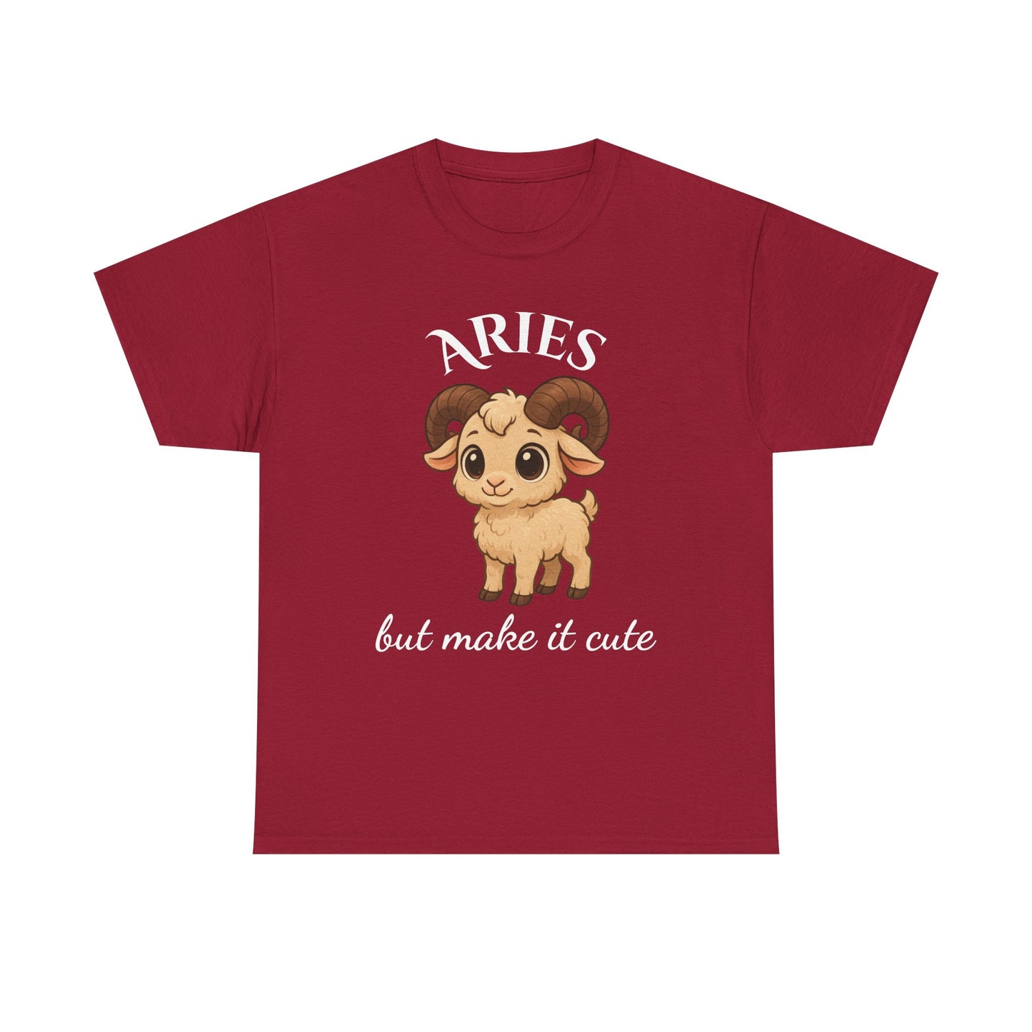 Aries but Make It Cute – Adorable Aries Zodiac T-Shirt | Astrology Graphic Tee with Cartoon Ram 🐏