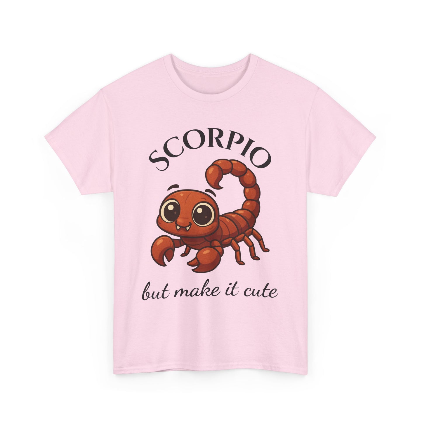 Scorpio But Make It Cute- Adorable Zodiac T-Shirt | Astrology Graphic Tee with Cartoon Scorpion