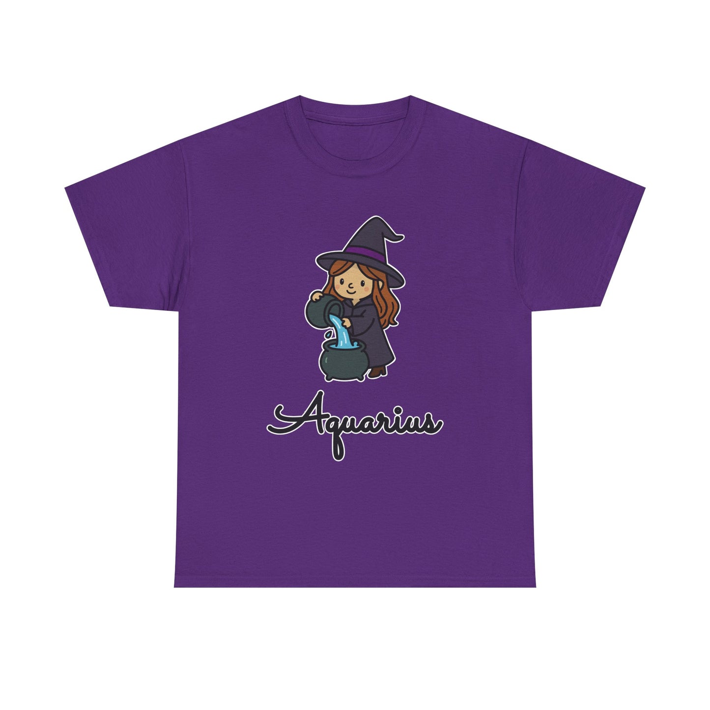Aquarius Astrology T-Shirt – Cute Cartoon Water Bearer Zodiac Graphic Tee