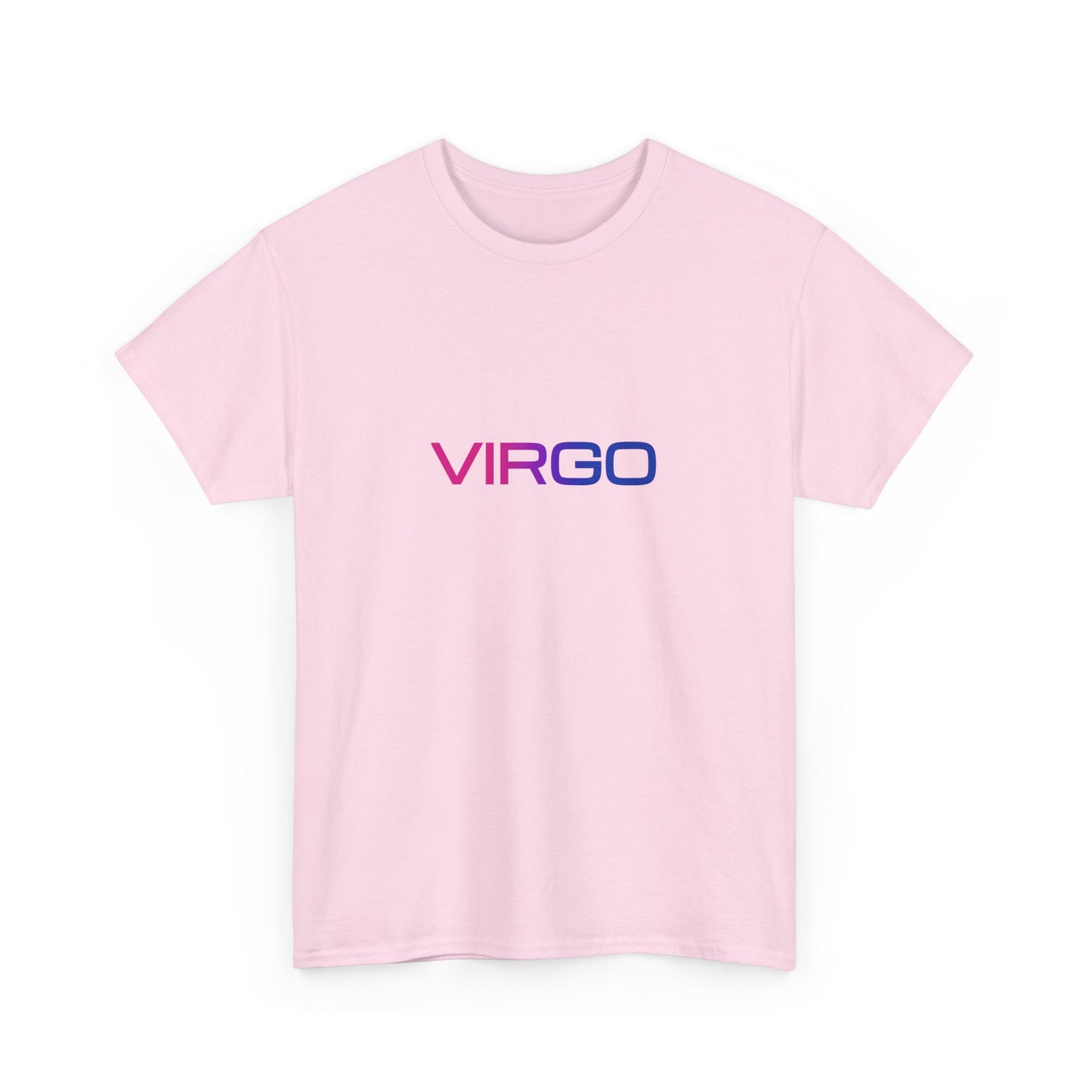 Virgo Zodiac Heavy Cotton Tee | Unisex Astrology Shirt, Bisexual Flag Colors, Text Only