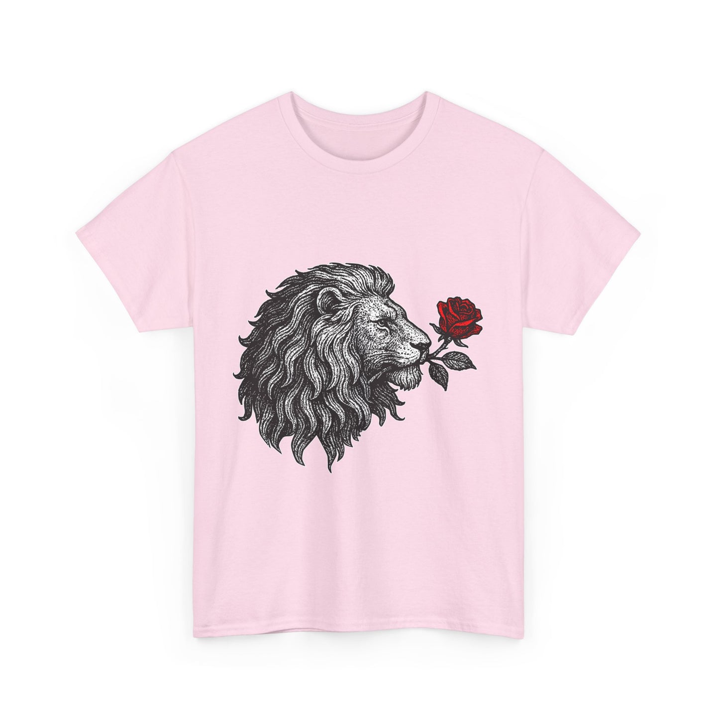 Leo Zodiac Heavy Cotton Tee | Unisex Astrology Shirt, Gothic Rose Image