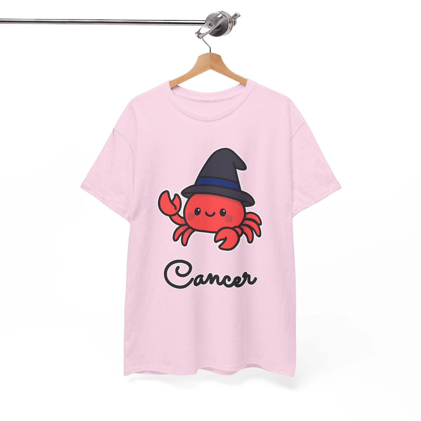 Cancer Astrology T-Shirt – Cute Cartoon Crab in Witch Hat Zodiac Graphic Tee