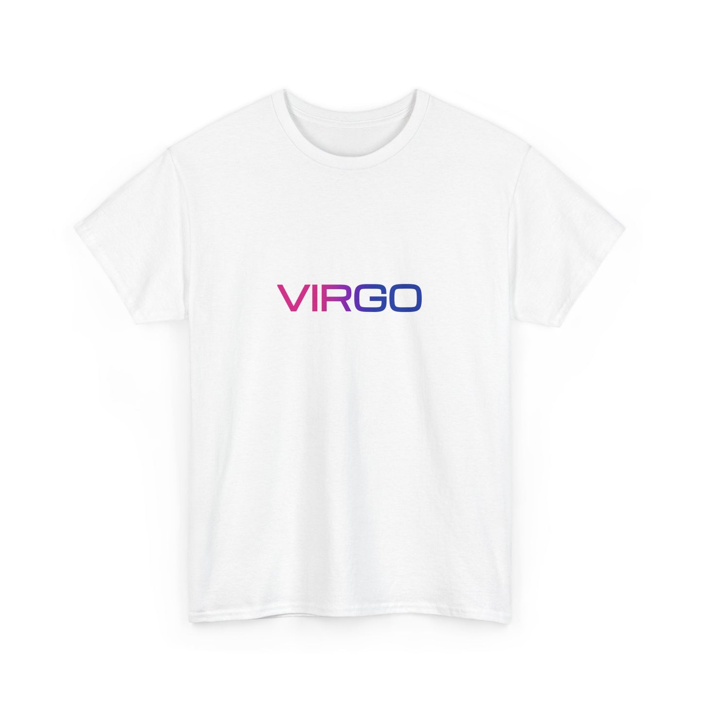 Virgo Zodiac Heavy Cotton Tee | Unisex Astrology Shirt, Bisexual Flag Colors, Text Only