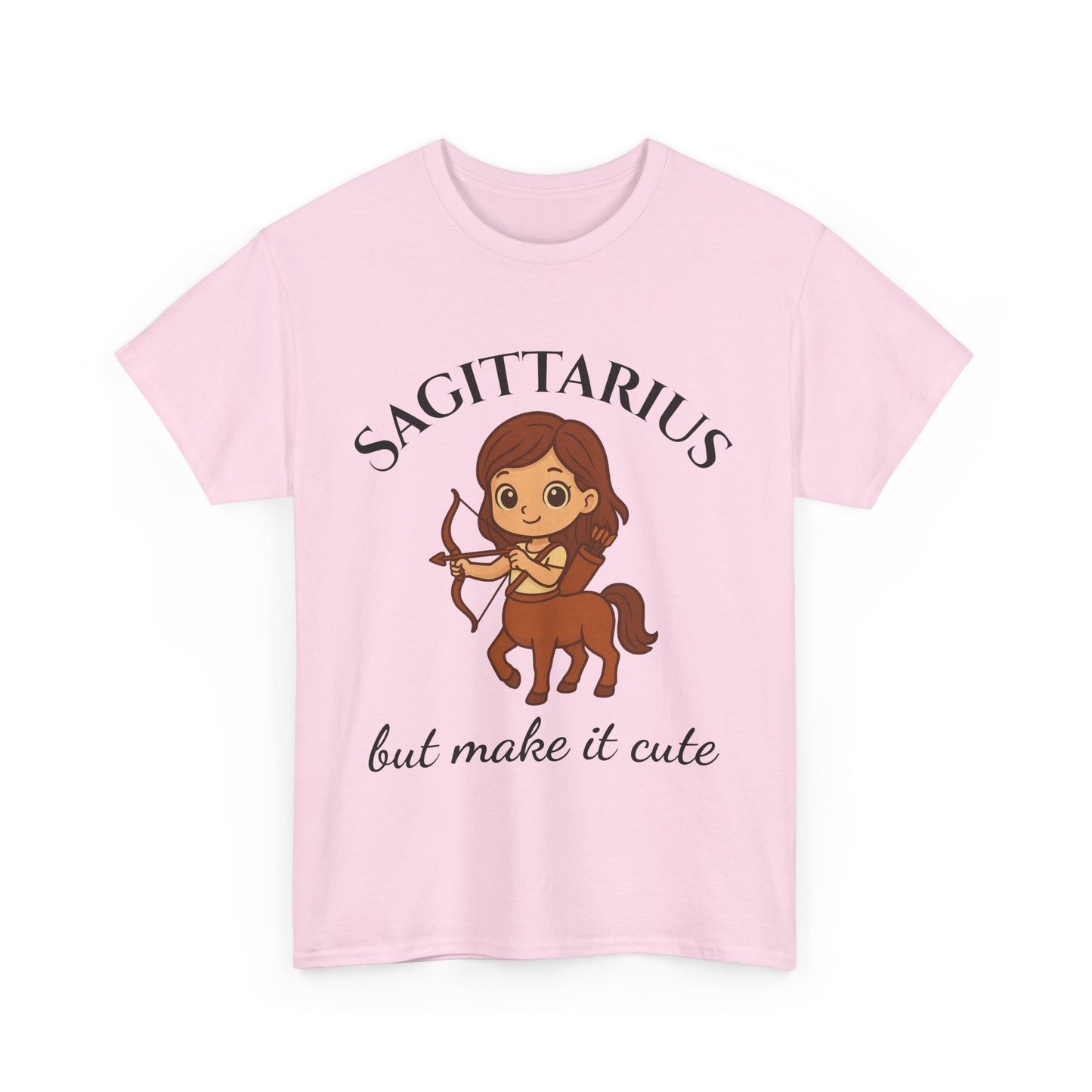 Sagittarius But Make It Cute - Adorable Zodiac T-Shirt | Astrology Graphic Tee with Cartoon Centaur