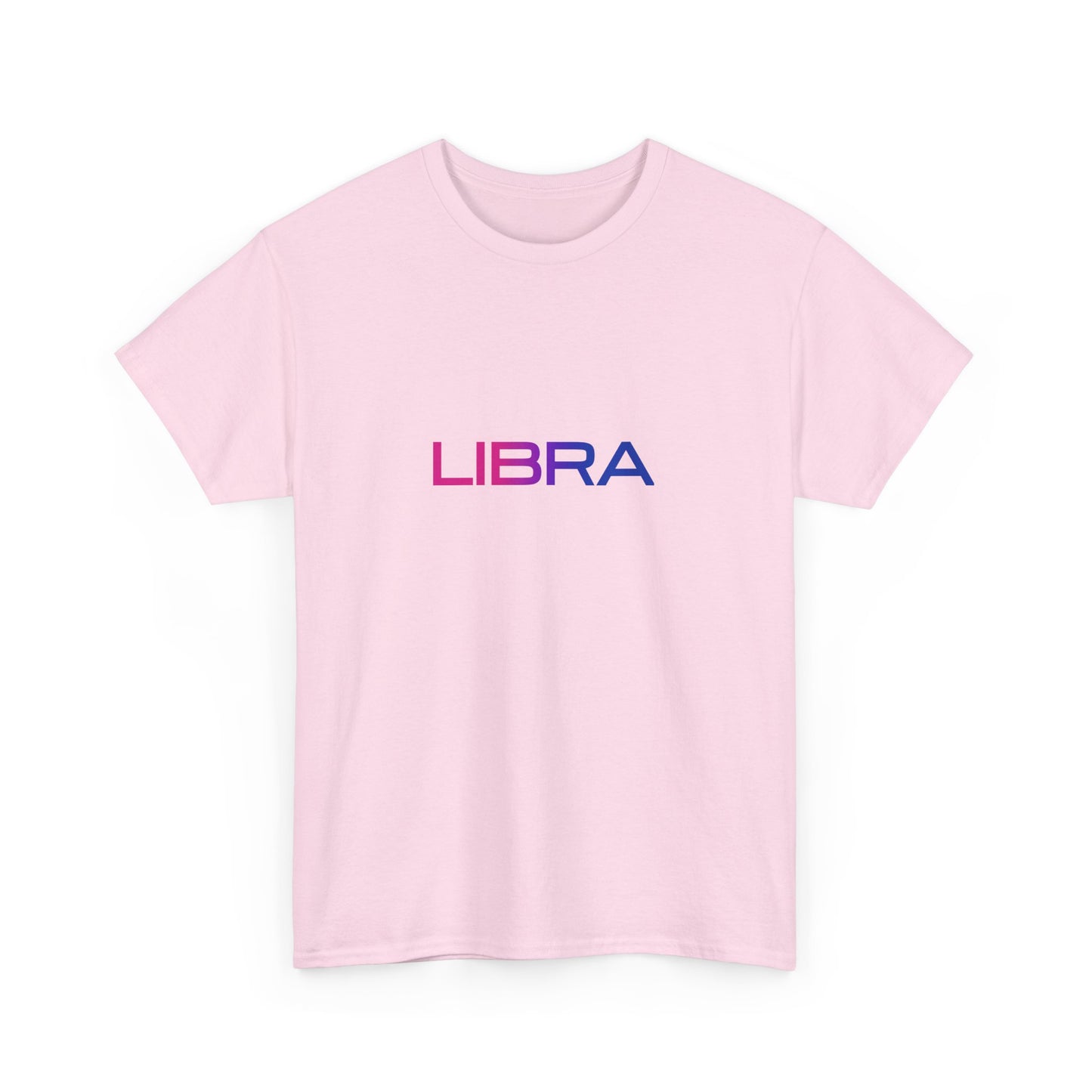 Libra Zodiac Heavy Cotton Tee | Unisex Astrology Shirt, Bisexual Flag Colors, Text Only