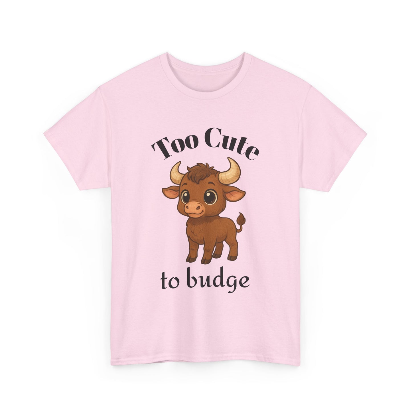 Too Cute to Budge – Taurus Zodiac T-Shirt | Astrology Graphic Tee with Cartoon Bull 🐂