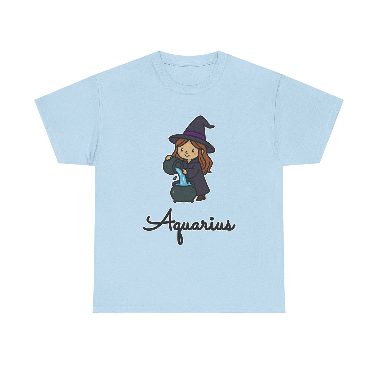 Aquarius Astrology T-Shirt – Cute Cartoon Water Bearer Zodiac Graphic Tee