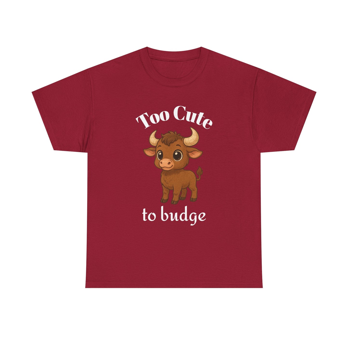 Too Cute to Budge – Taurus Zodiac T-Shirt | Astrology Graphic Tee with Cartoon Bull 🐂