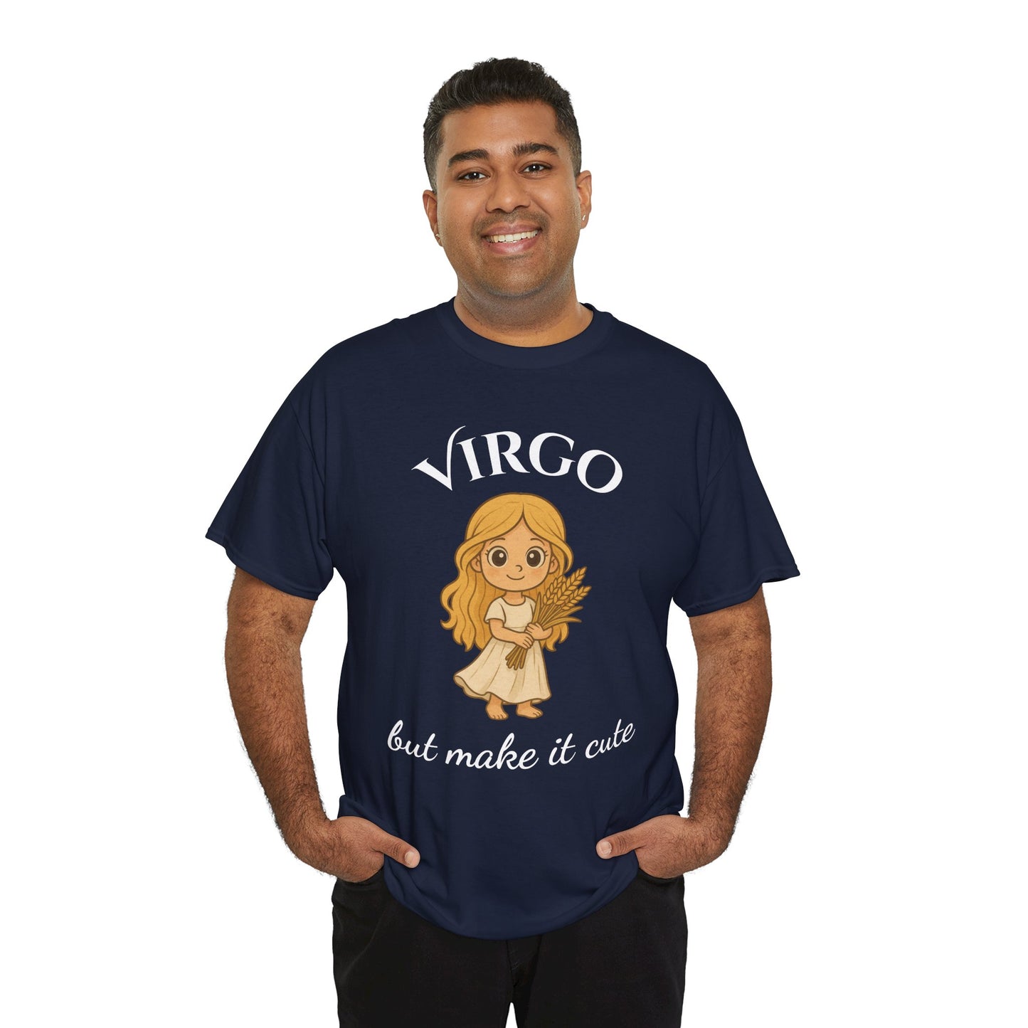 Virgo but make it cute - Adorable Zodiac T-Shirt | Astrology Graphic Tee with Cartoon Girl
