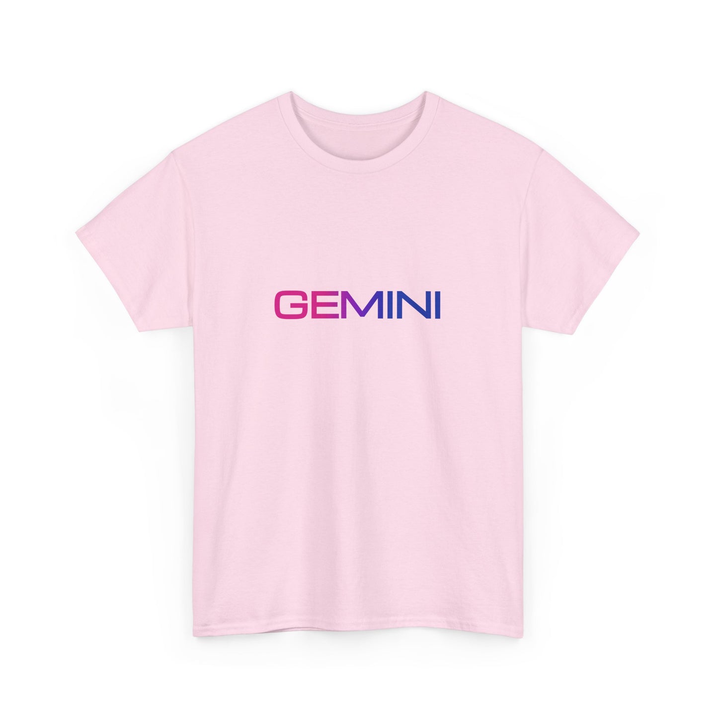Gemini Zodiac Heavy Cotton Tee | Unisex Astrology Shirt, Bisexual Flag Colors, Text Only