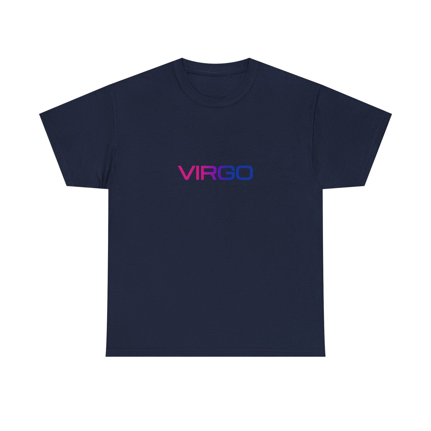 Virgo Zodiac Heavy Cotton Tee | Unisex Astrology Shirt, Bisexual Flag Colors, Text Only