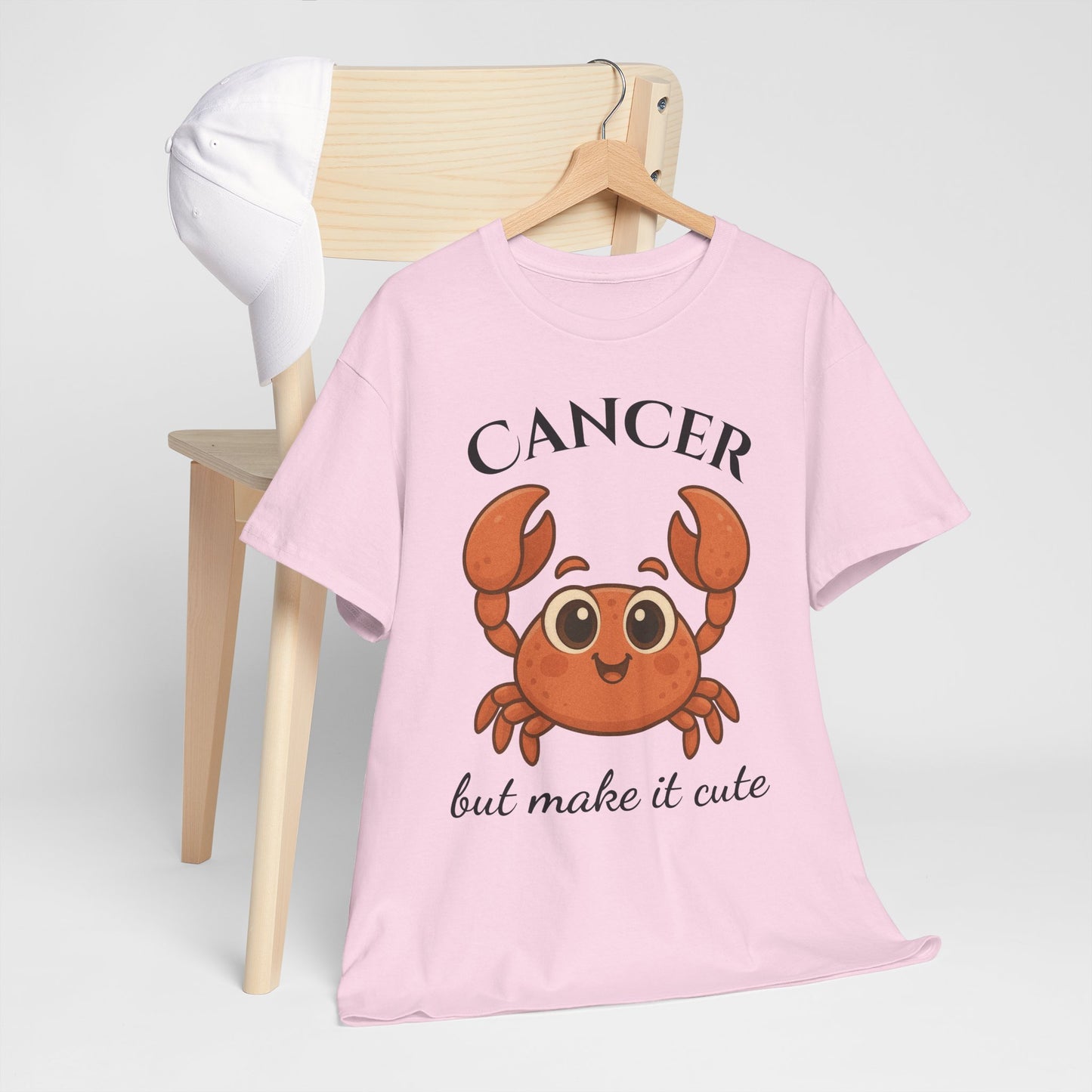 Cancer but Make It Cute – Adorable Cancer Zodiac T-Shirt | Astrology Graphic Tee with Cartoon Crab 🦀