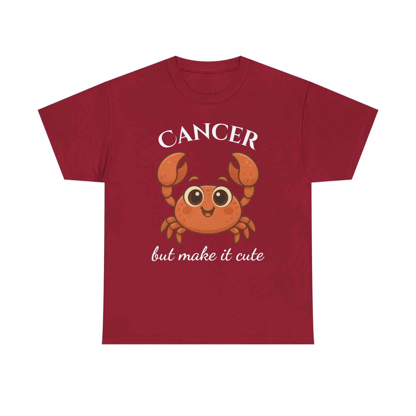 Cancer but Make It Cute – Adorable Cancer Zodiac T-Shirt | Astrology Graphic Tee with Cartoon Crab 🦀