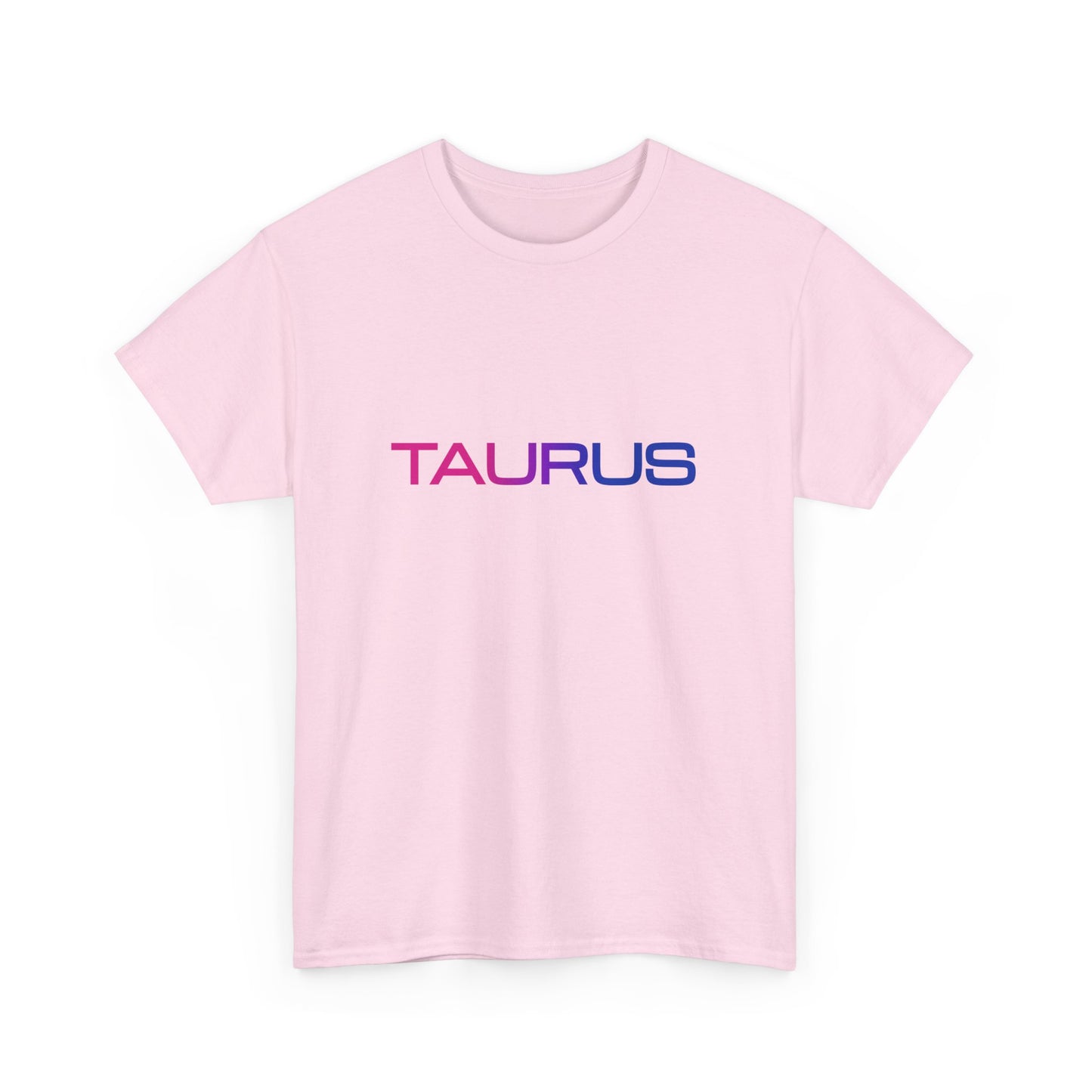 Taurus Zodiac Heavy Cotton Tee | Unisex Astrology Shirt, Bisexual Flag Colors, Text Only