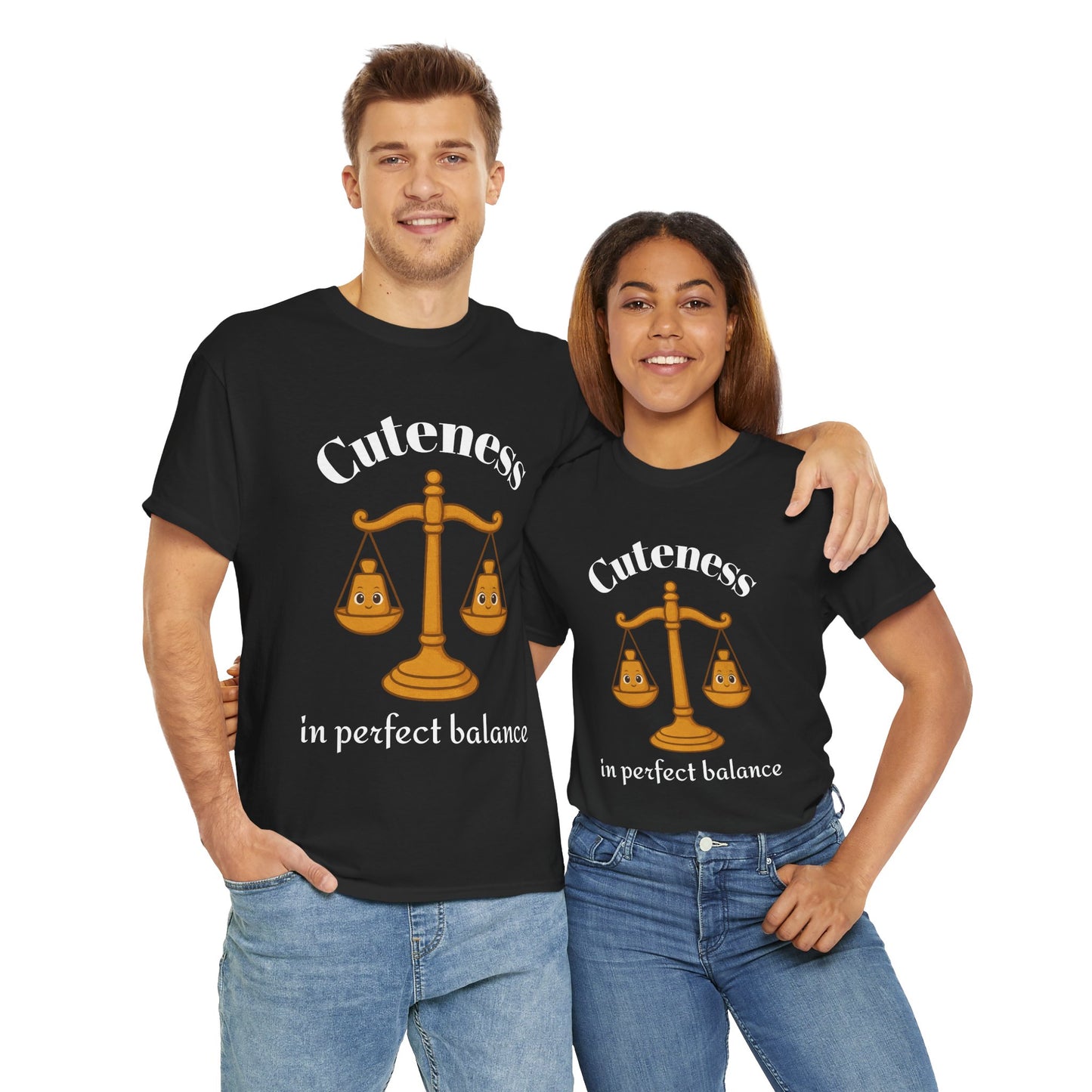 Cuteness in Perfect Balance - Adorable Libra Zodiac T-Shirt | Astrology Graphic Tee with Cartoon Balance