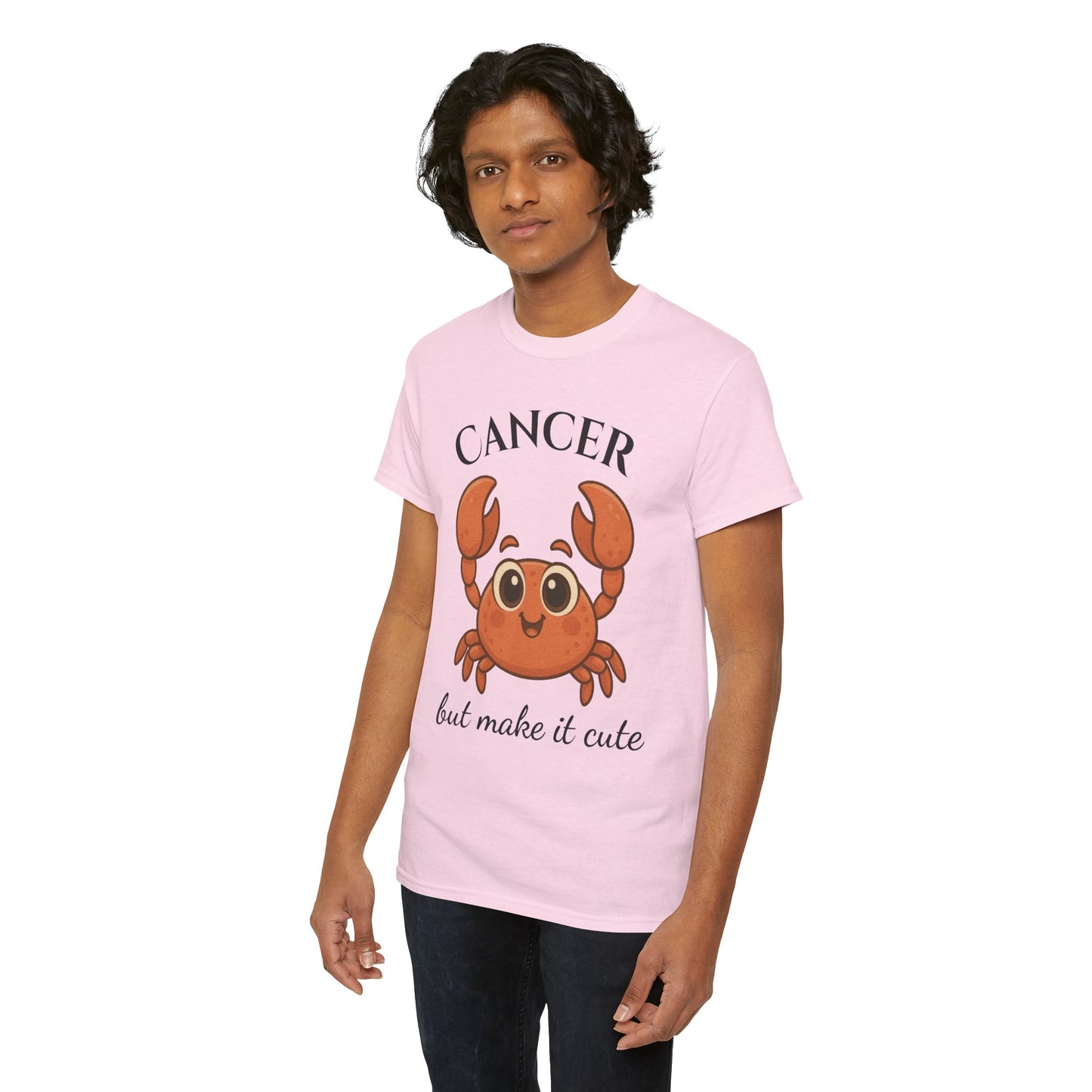 Cancer but Make It Cute – Adorable Cancer Zodiac T-Shirt | Astrology Graphic Tee with Cartoon Crab 🦀