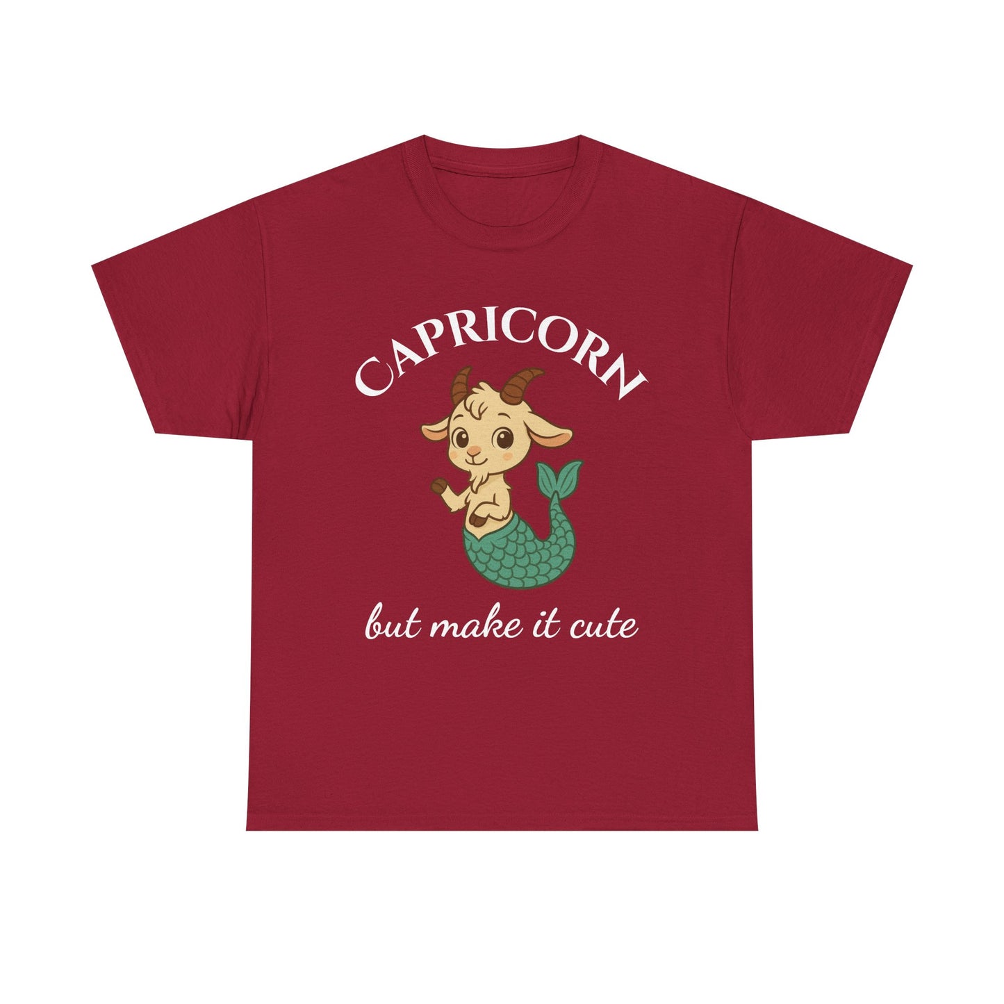 Capricorn But Make It Cute - Adorable Zodiac T-Shirt | Astrology Graphic Tee with Cartoon Sea-Goat