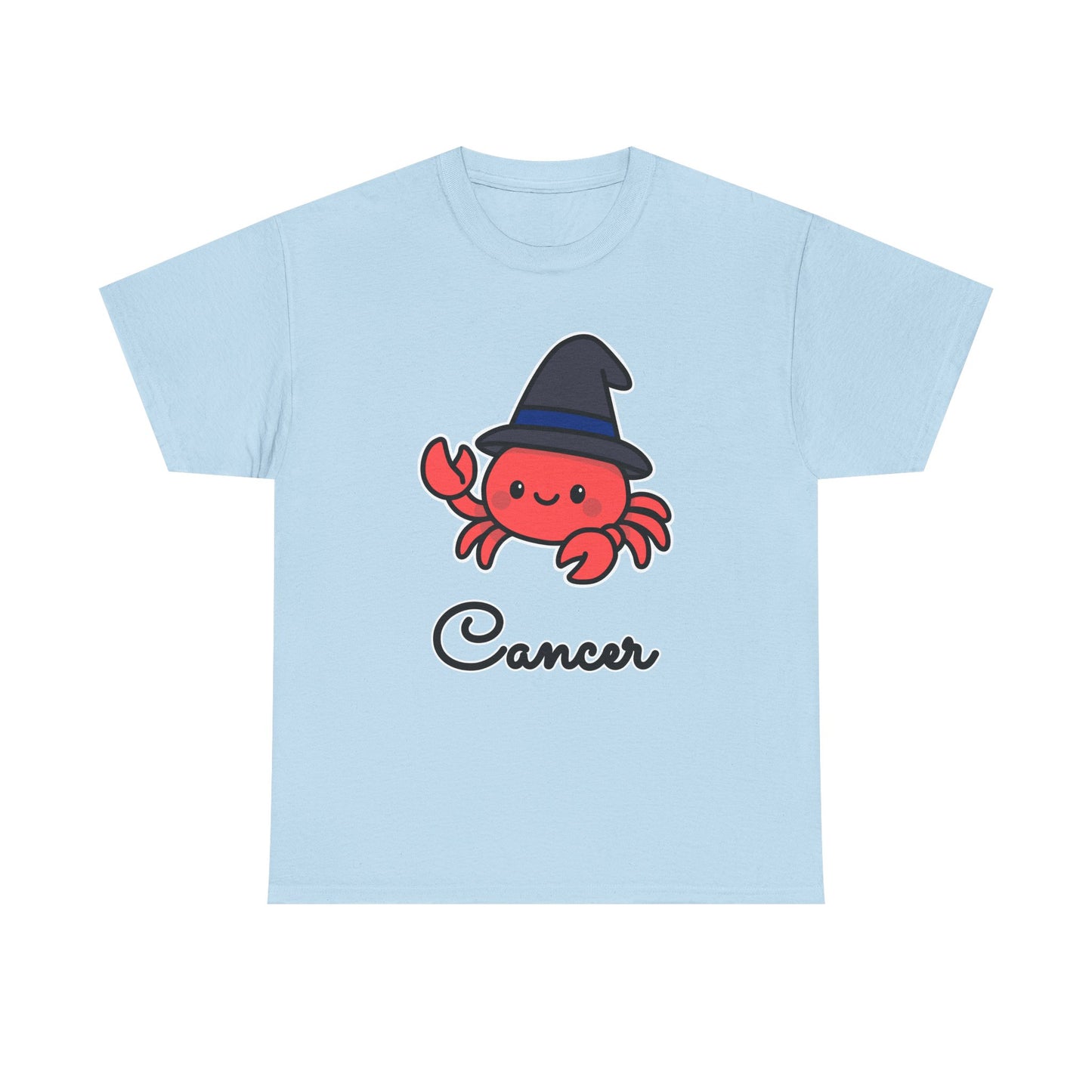 Cancer Astrology T-Shirt – Cute Cartoon Crab in Witch Hat Zodiac Graphic Tee