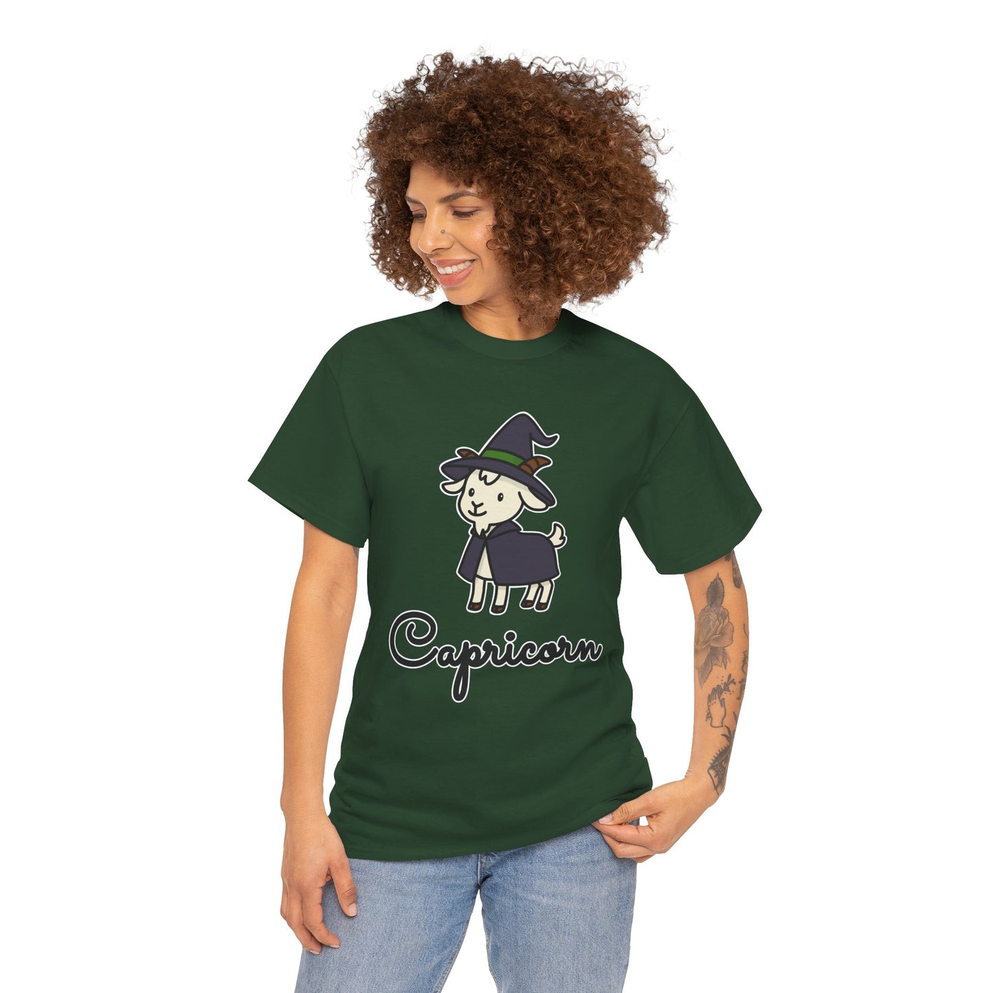 Capricorn Astrology T-Shirt – Cute Cartoon Goat Zodiac Graphic Tee
