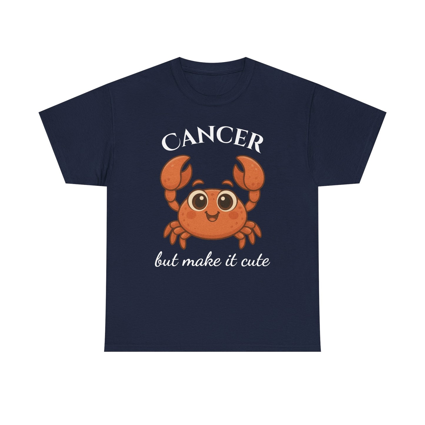 Cancer but Make It Cute – Adorable Cancer Zodiac T-Shirt | Astrology Graphic Tee with Cartoon Crab 🦀
