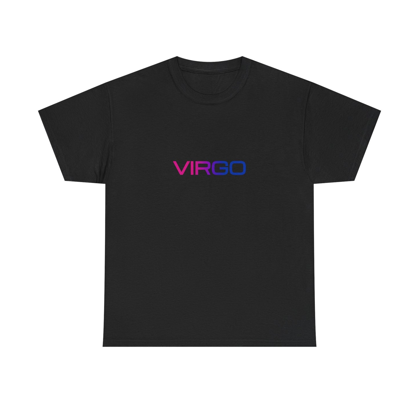Virgo Zodiac Heavy Cotton Tee | Unisex Astrology Shirt, Bisexual Flag Colors, Text Only