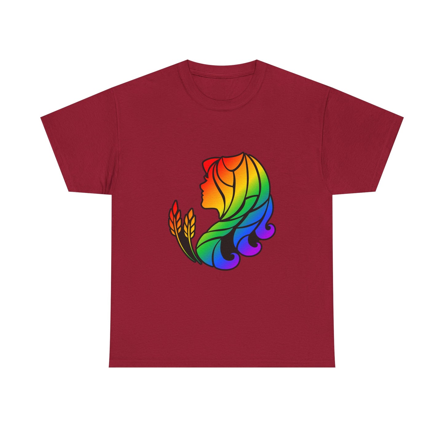 Virgo Zodiac Heavy Cotton Tee | Unisex Astrology Shirt, Classic Rainbow, Image Only