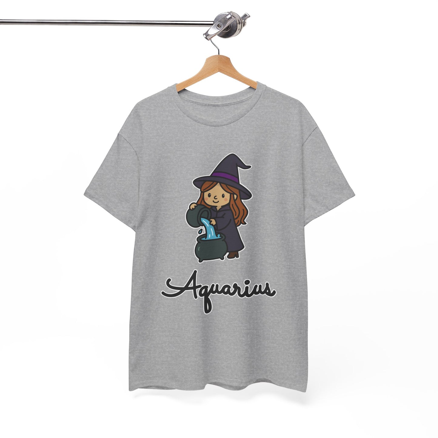 Aquarius Astrology T-Shirt – Cute Cartoon Water Bearer Zodiac Graphic Tee
