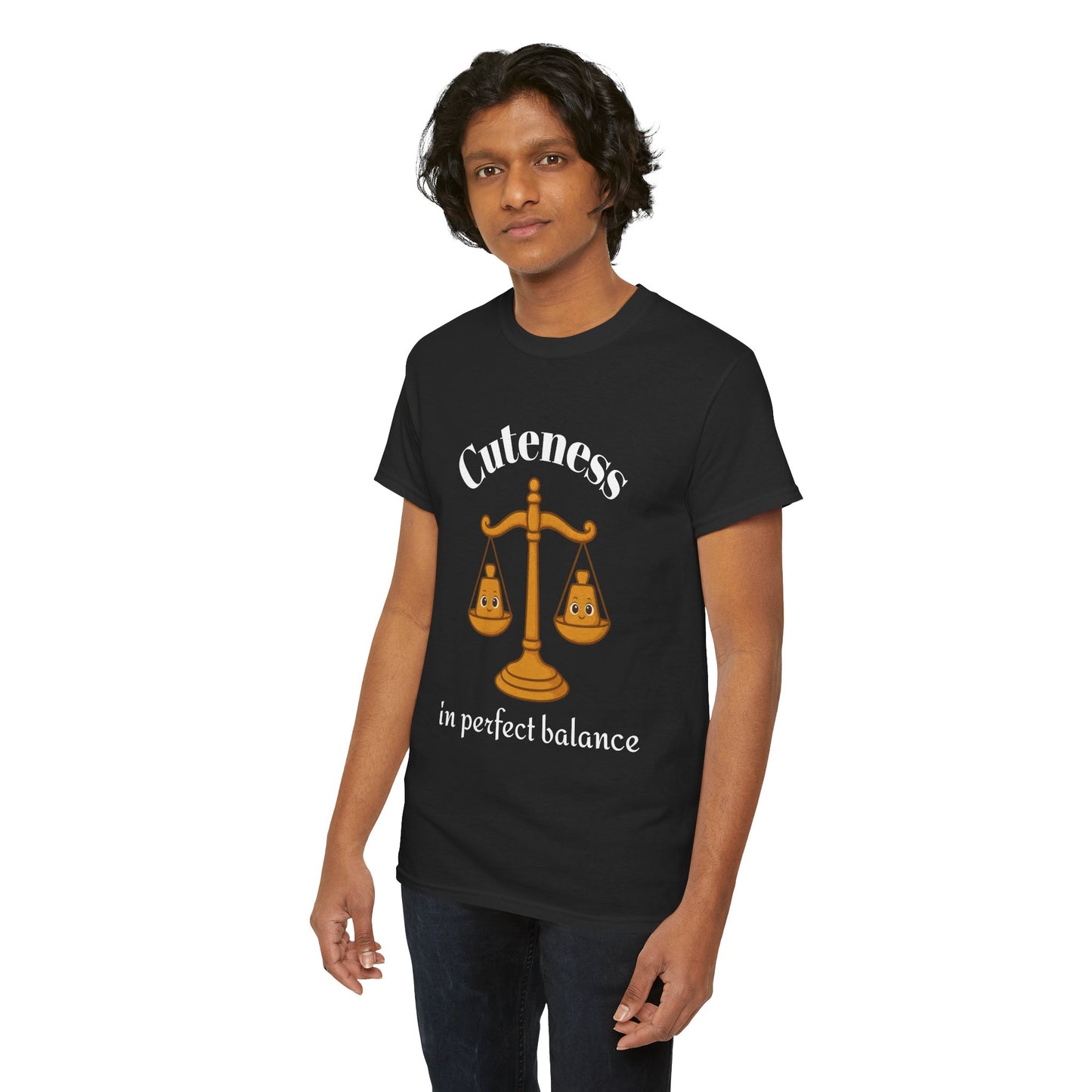 Cuteness in Perfect Balance - Adorable Libra Zodiac T-Shirt | Astrology Graphic Tee with Cartoon Balance