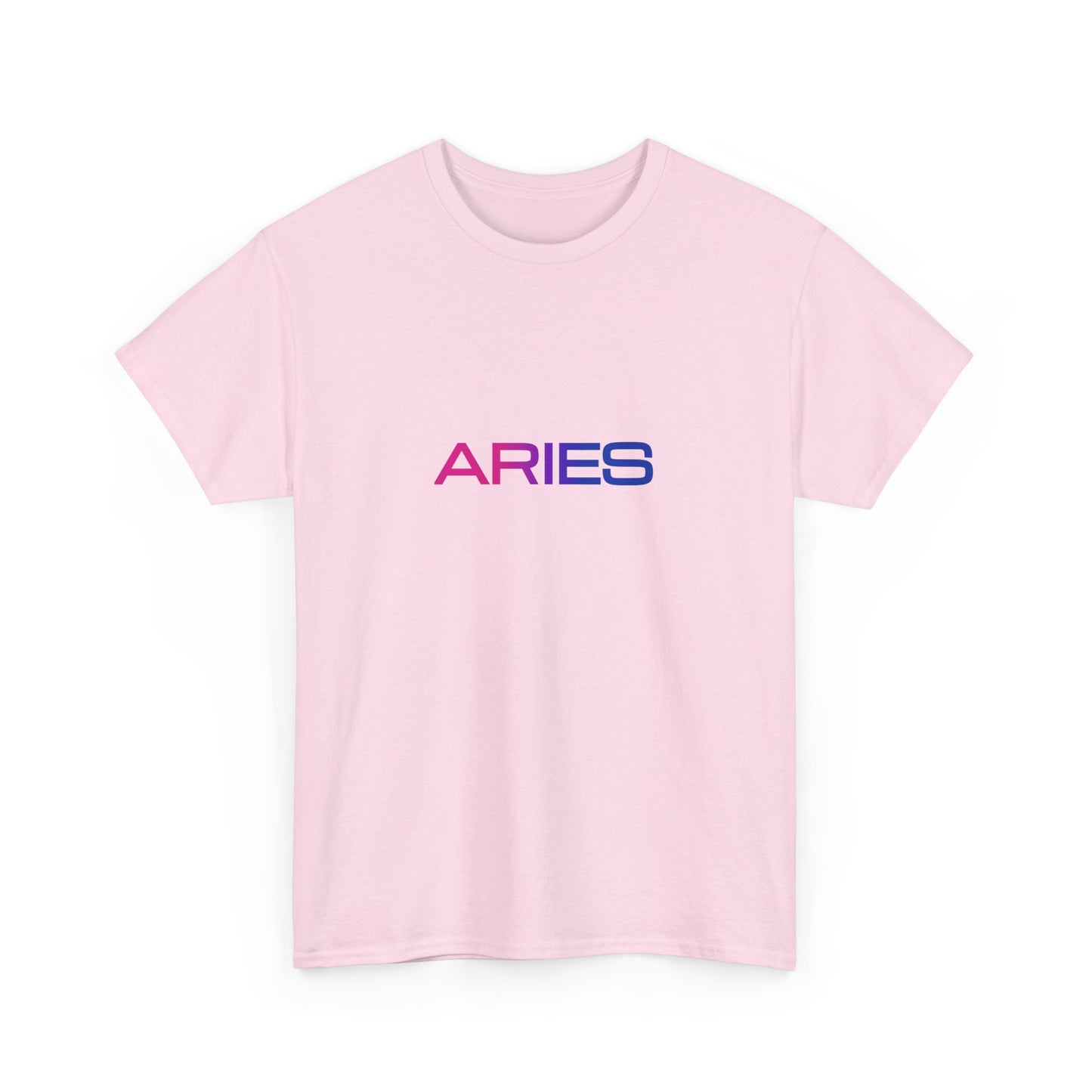 Aries Zodiac Heavy Cotton Tee | Unisex Astrology Shirt, Bi Flag, Text Only