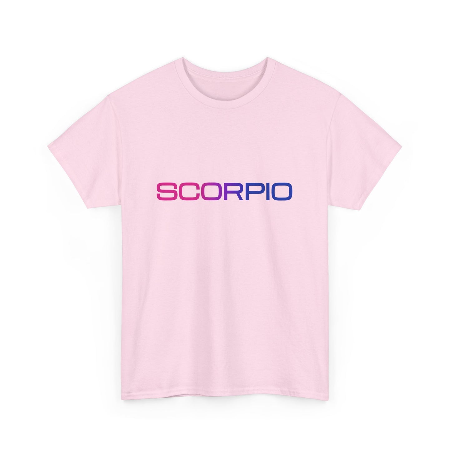Scorpio Zodiac Heavy Cotton Tee | Unisex Astrology Shirt, Bisexual Flag Colors, Text Only