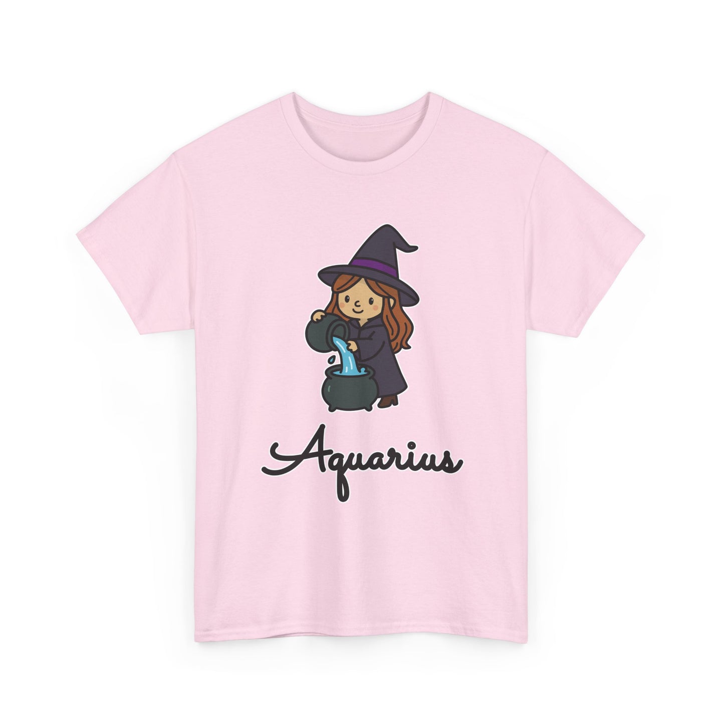 Aquarius Astrology T-Shirt – Cute Cartoon Water Bearer Zodiac Graphic Tee