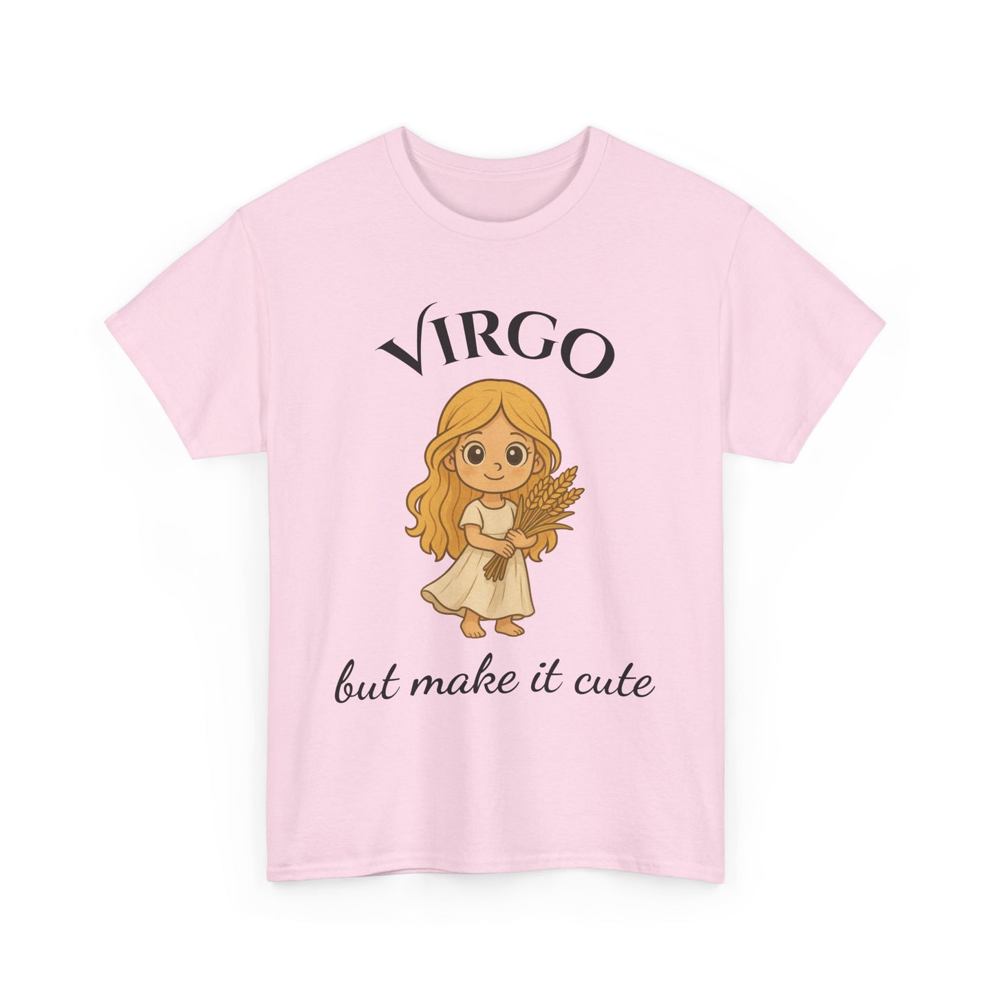 Virgo but make it cute - Adorable Zodiac T-Shirt | Astrology Graphic Tee with Cartoon Girl