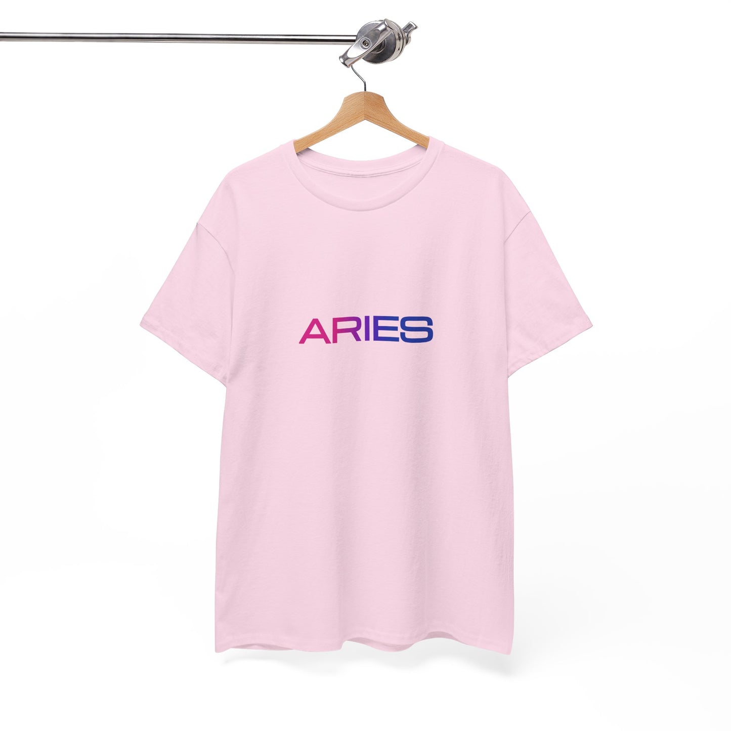 Aries Zodiac Heavy Cotton Tee | Unisex Astrology Shirt, Bi Flag, Text Only