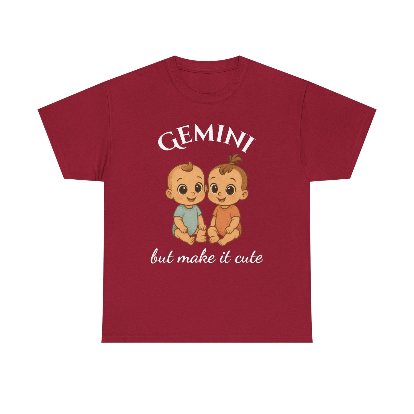 👯 Gemini but Make It Cute – Adorable Gemini Zodiac T-Shirt | Astrology Graphic Tee with Cartoon Twins