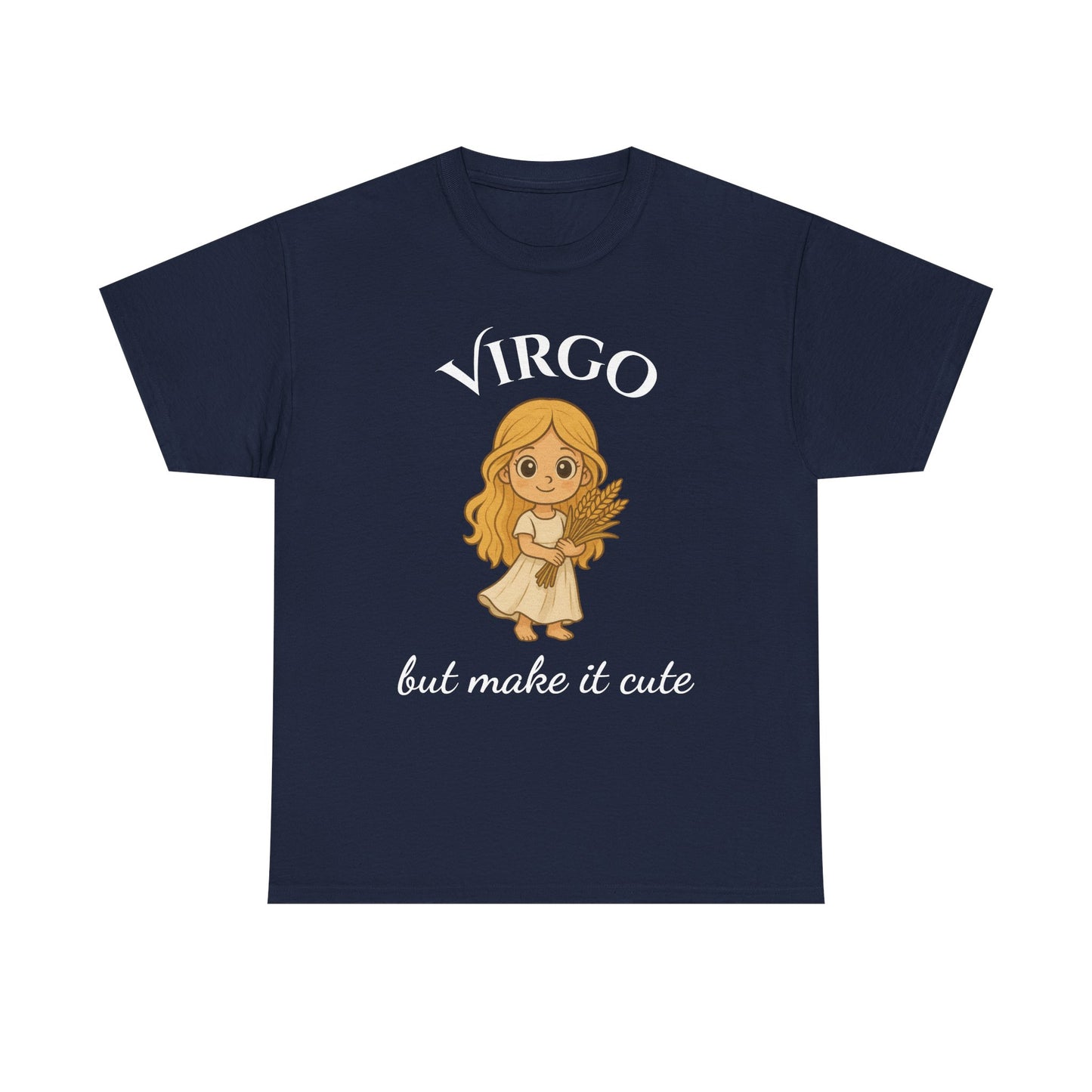 Virgo but make it cute - Adorable Zodiac T-Shirt | Astrology Graphic Tee with Cartoon Girl