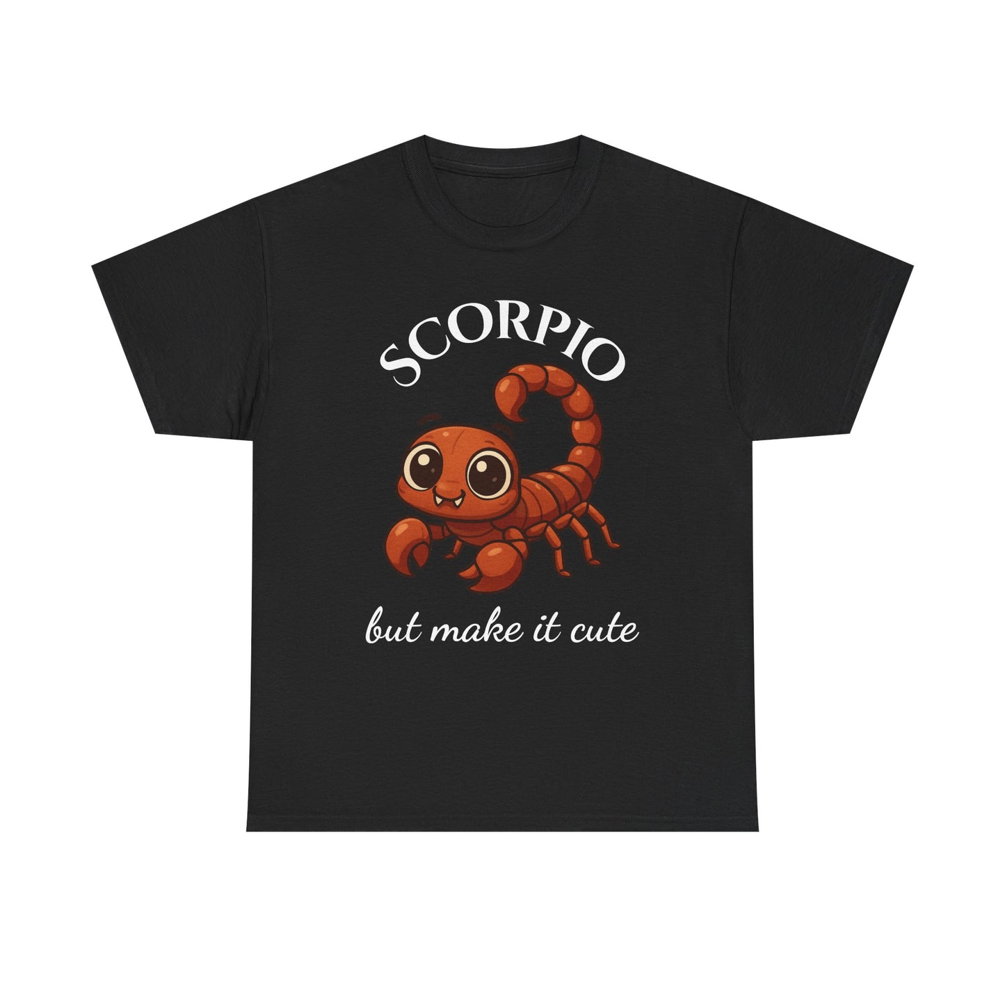 Scorpio But Make It Cute- Adorable Zodiac T-Shirt | Astrology Graphic Tee with Cartoon Scorpion