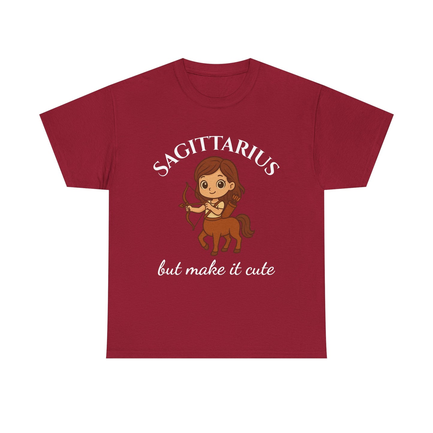 Sagittarius But Make It Cute - Adorable Zodiac T-Shirt | Astrology Graphic Tee with Cartoon Centaur