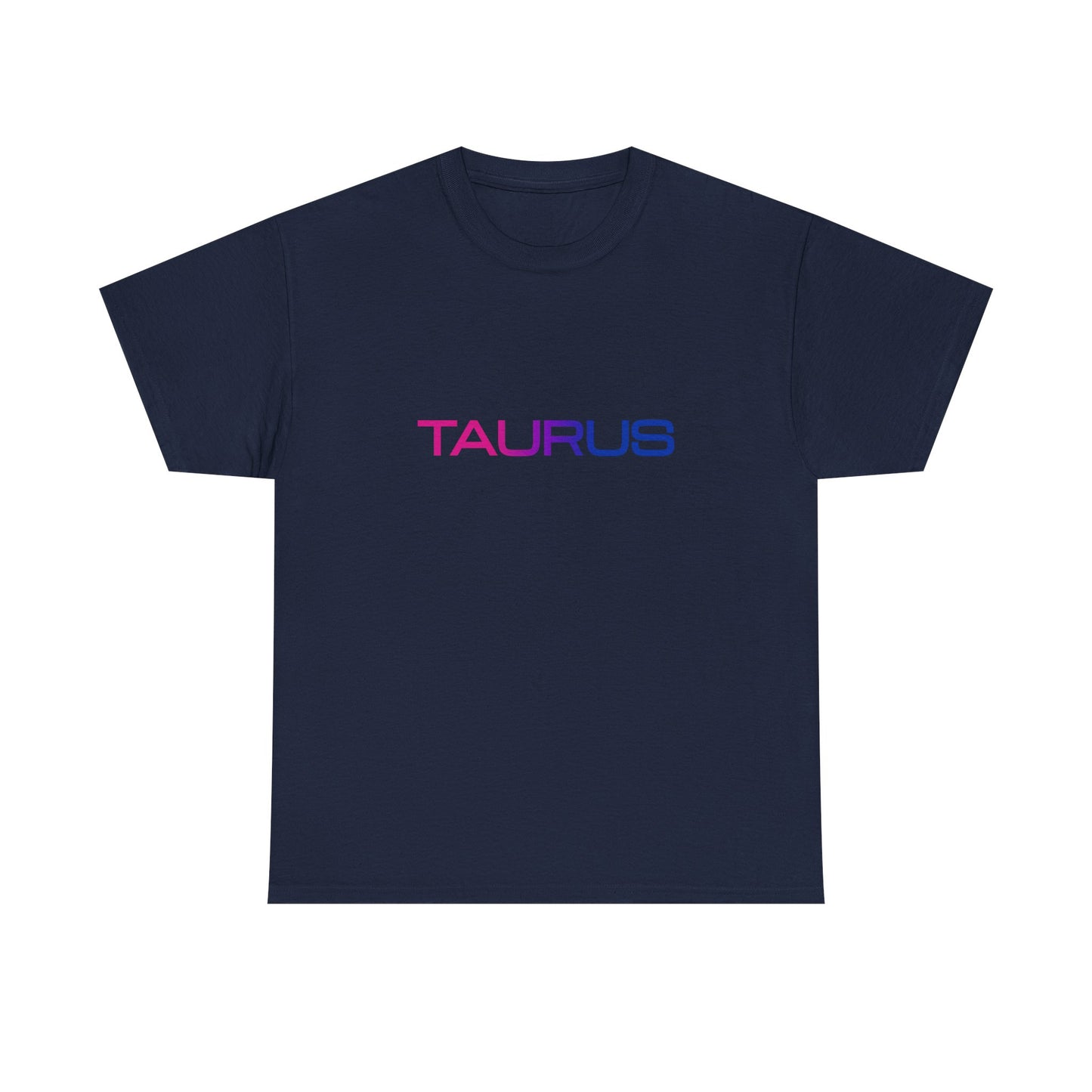 Taurus Zodiac Heavy Cotton Tee | Unisex Astrology Shirt, Bisexual Flag Colors, Text Only