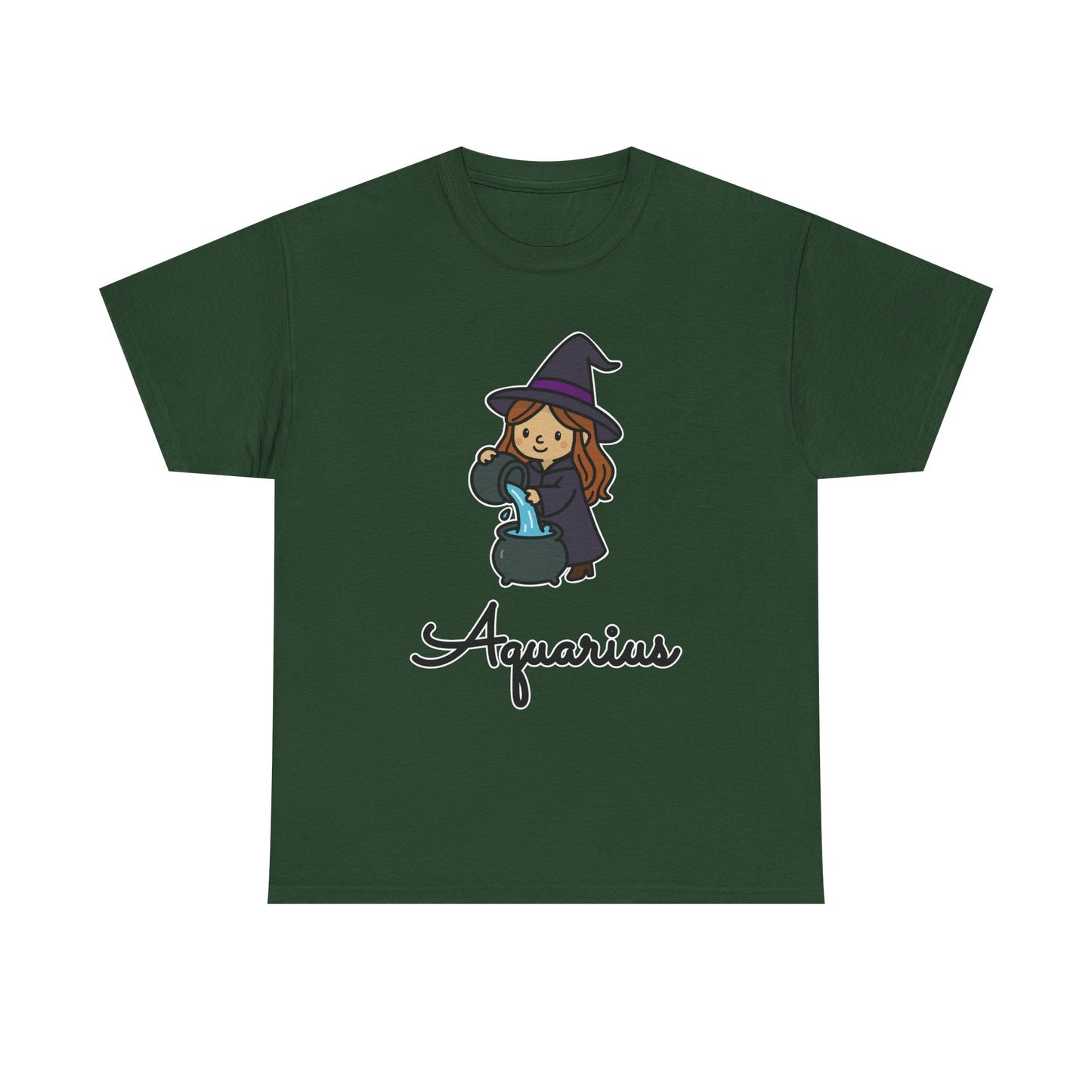 Aquarius Astrology T-Shirt – Cute Cartoon Water Bearer Zodiac Graphic Tee