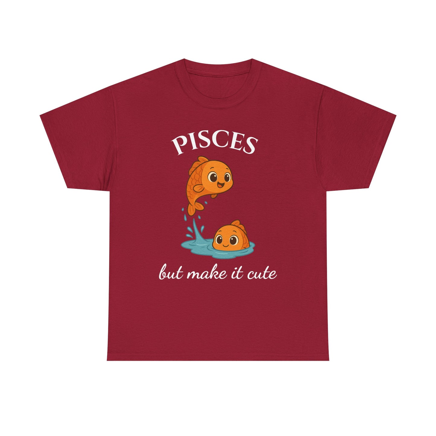 Pisces But Make It Cute - Adorable Zodiac T-Shirt | Astrology Graphic Tee with Cartoon Fish