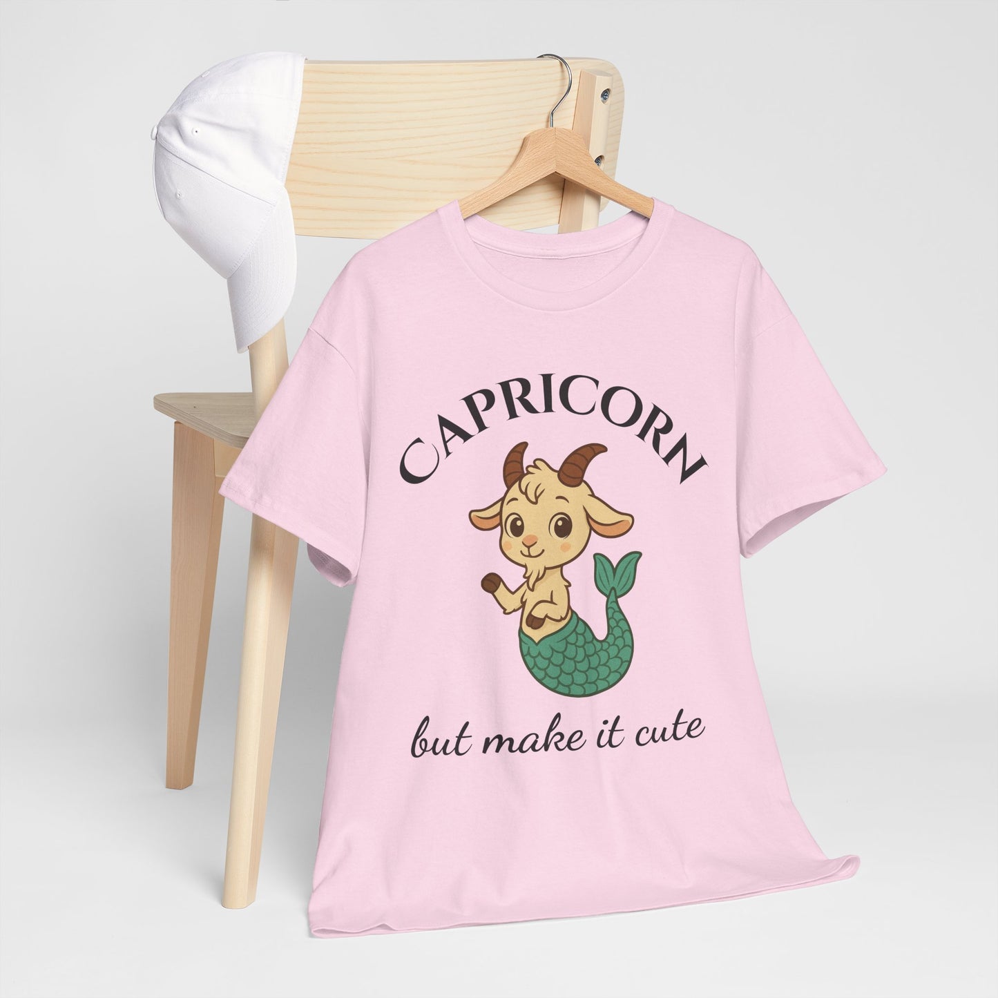 Capricorn But Make It Cute - Adorable Zodiac T-Shirt | Astrology Graphic Tee with Cartoon Sea-Goat